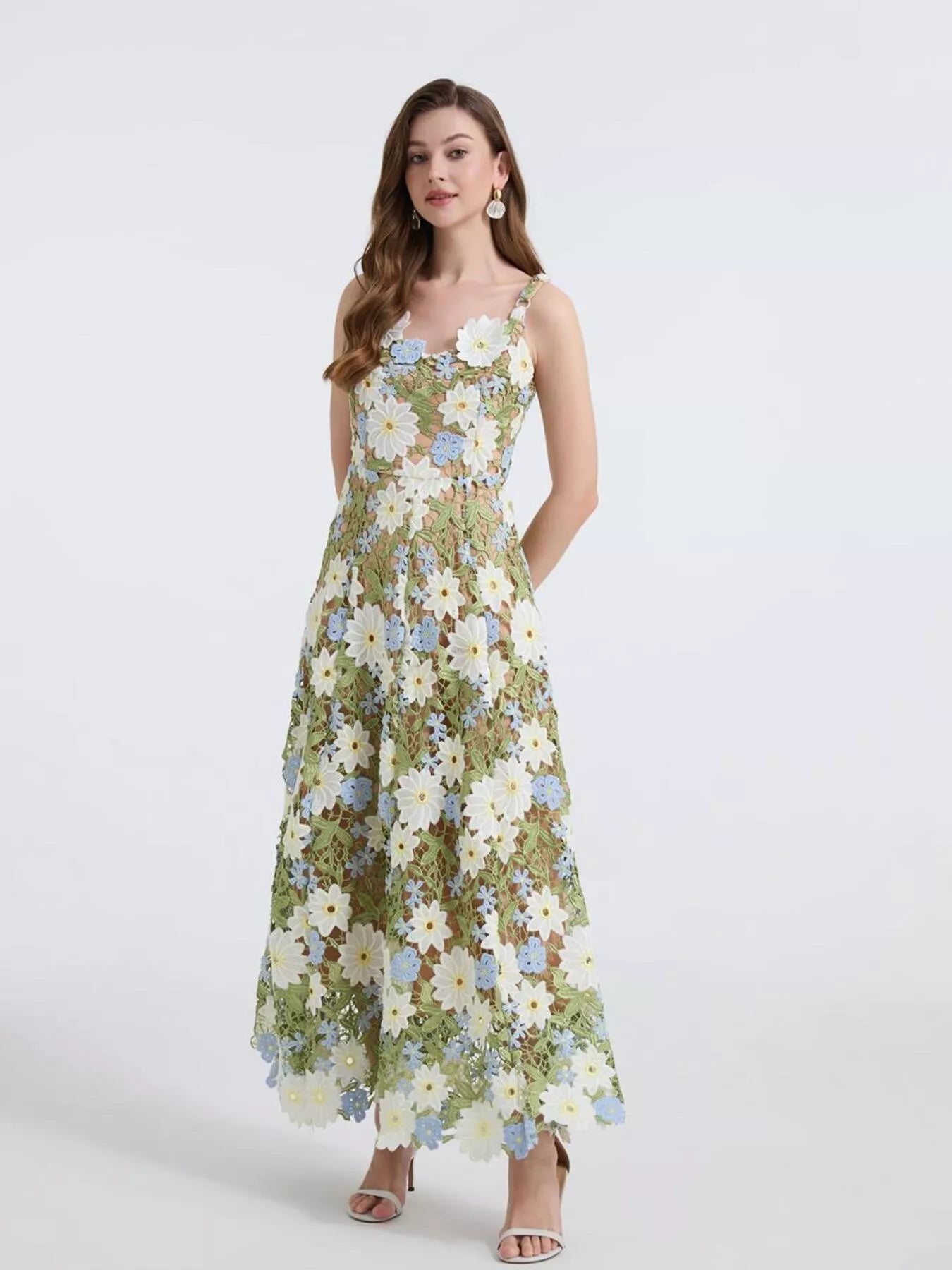 Floral Embroidered Maxi Dress