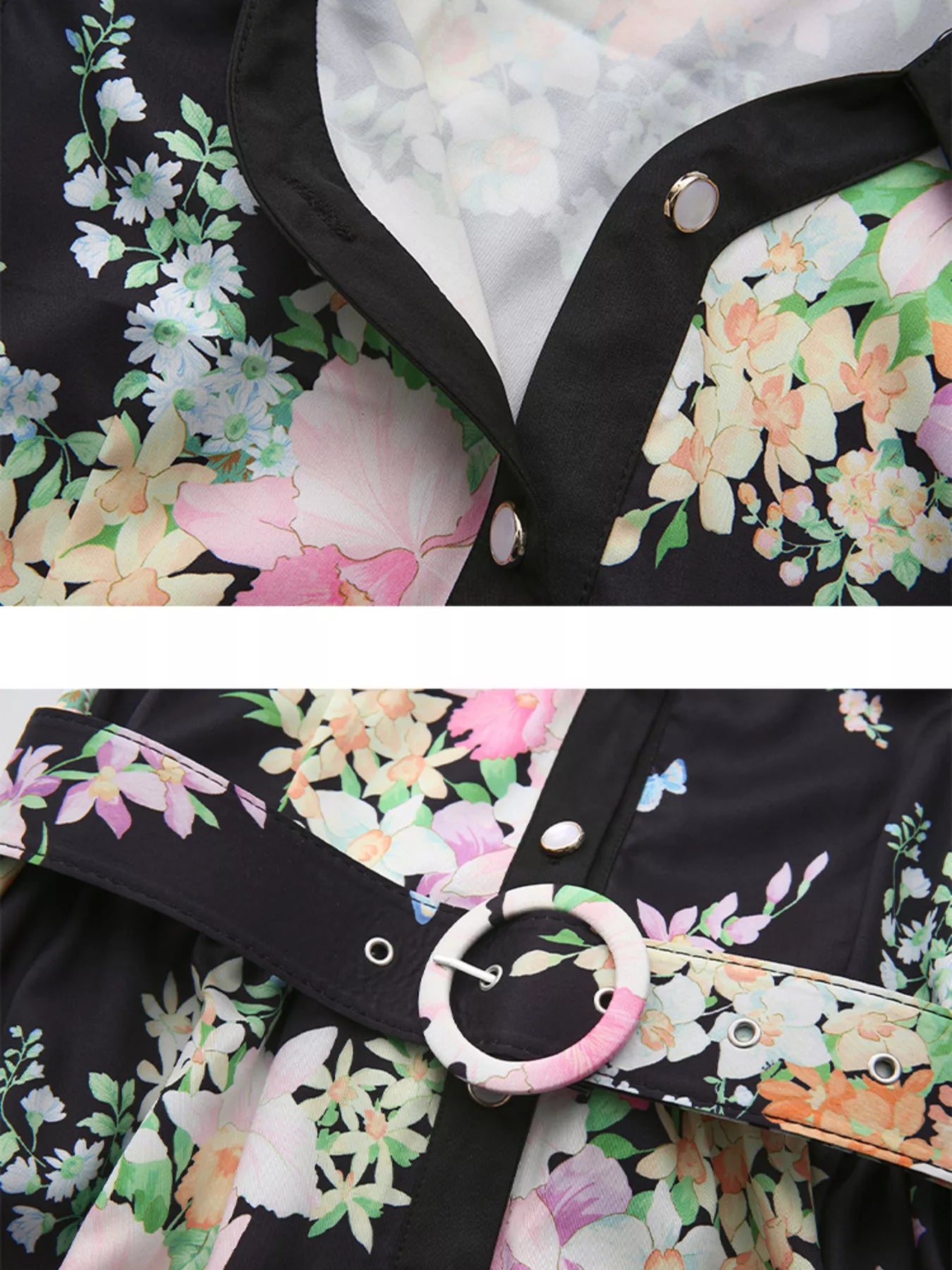 Floral Print Ruffle Sleeve Midi Dress