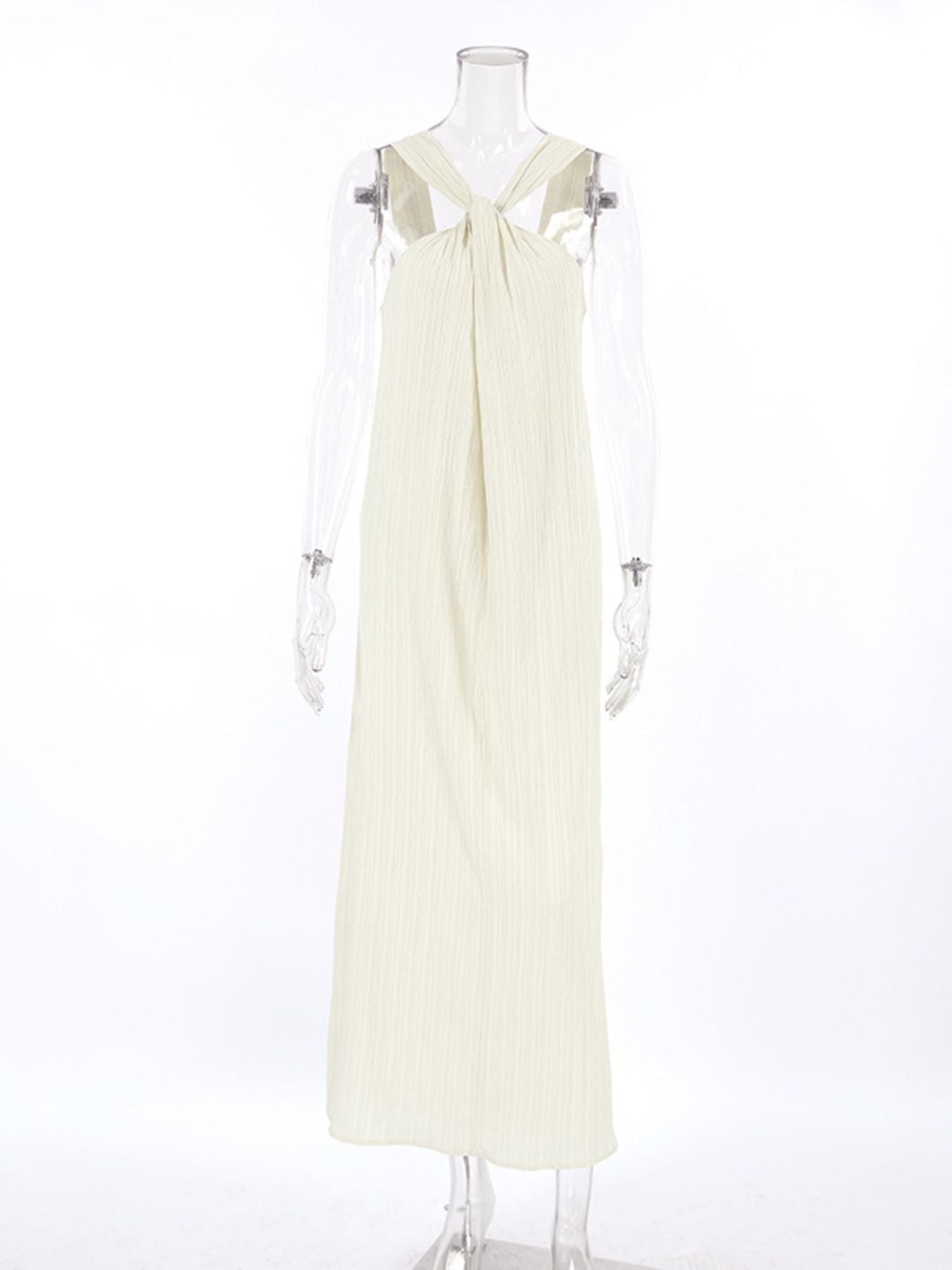 Halter Neck Flowy Maxi Dress