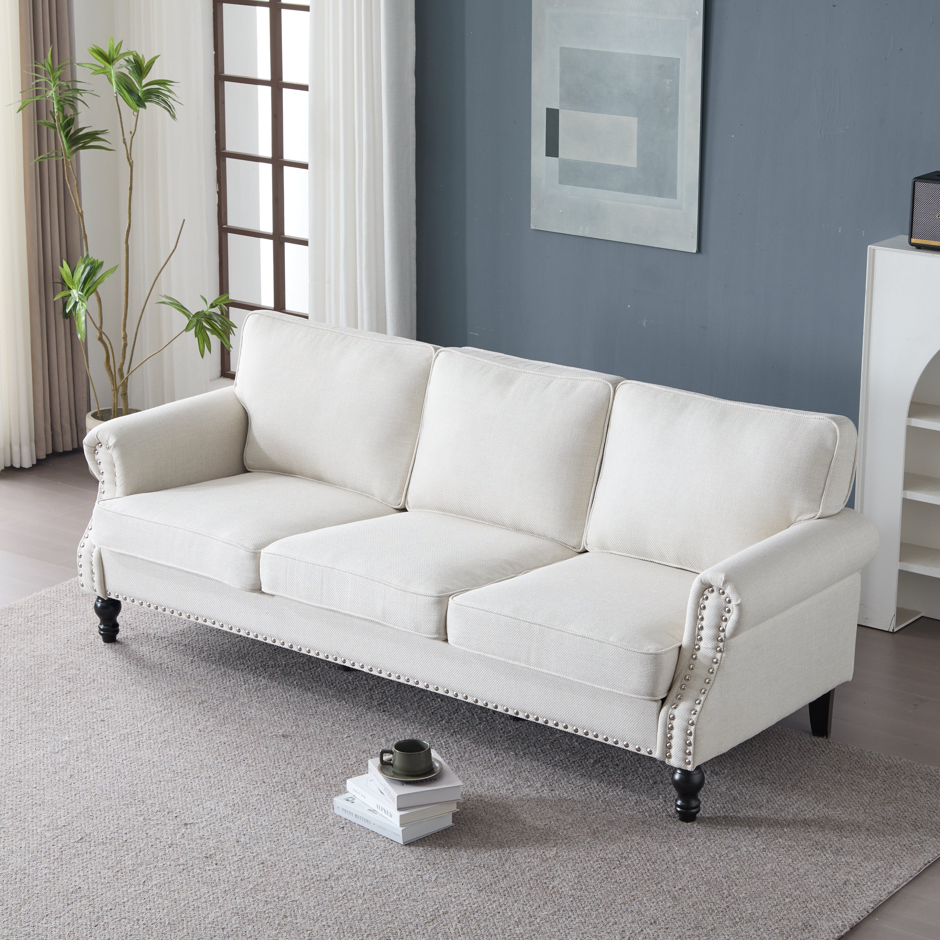 83 Inch Nailhead Trim Sofa for Living Room
