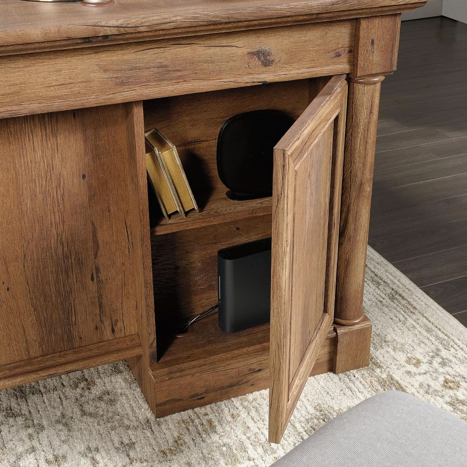 Palladia Executive Desk 65 Inch Vintage Oak Surface