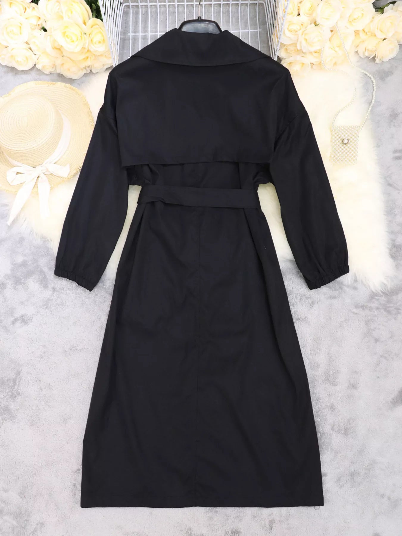 Tie Waist Midi Shirt Dress