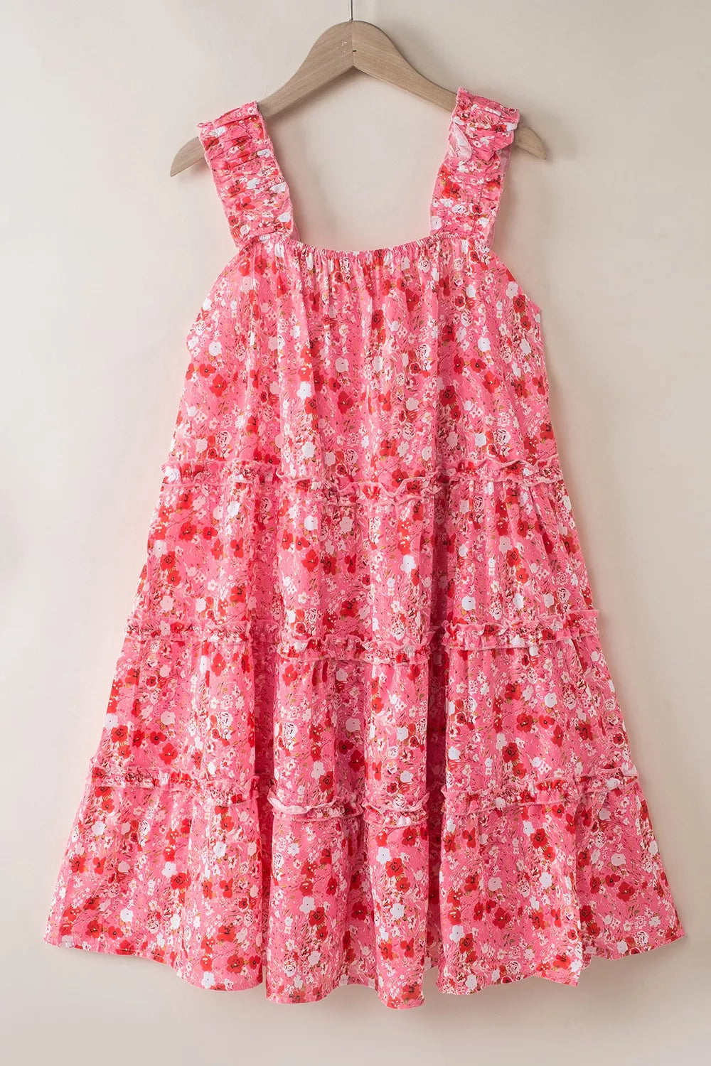 Floral Print Ruffle Tiered Mini Dress
