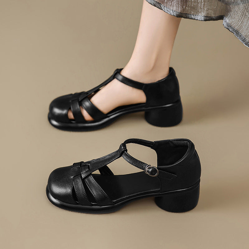 Womens Leather Pumps Professional Work Shoes