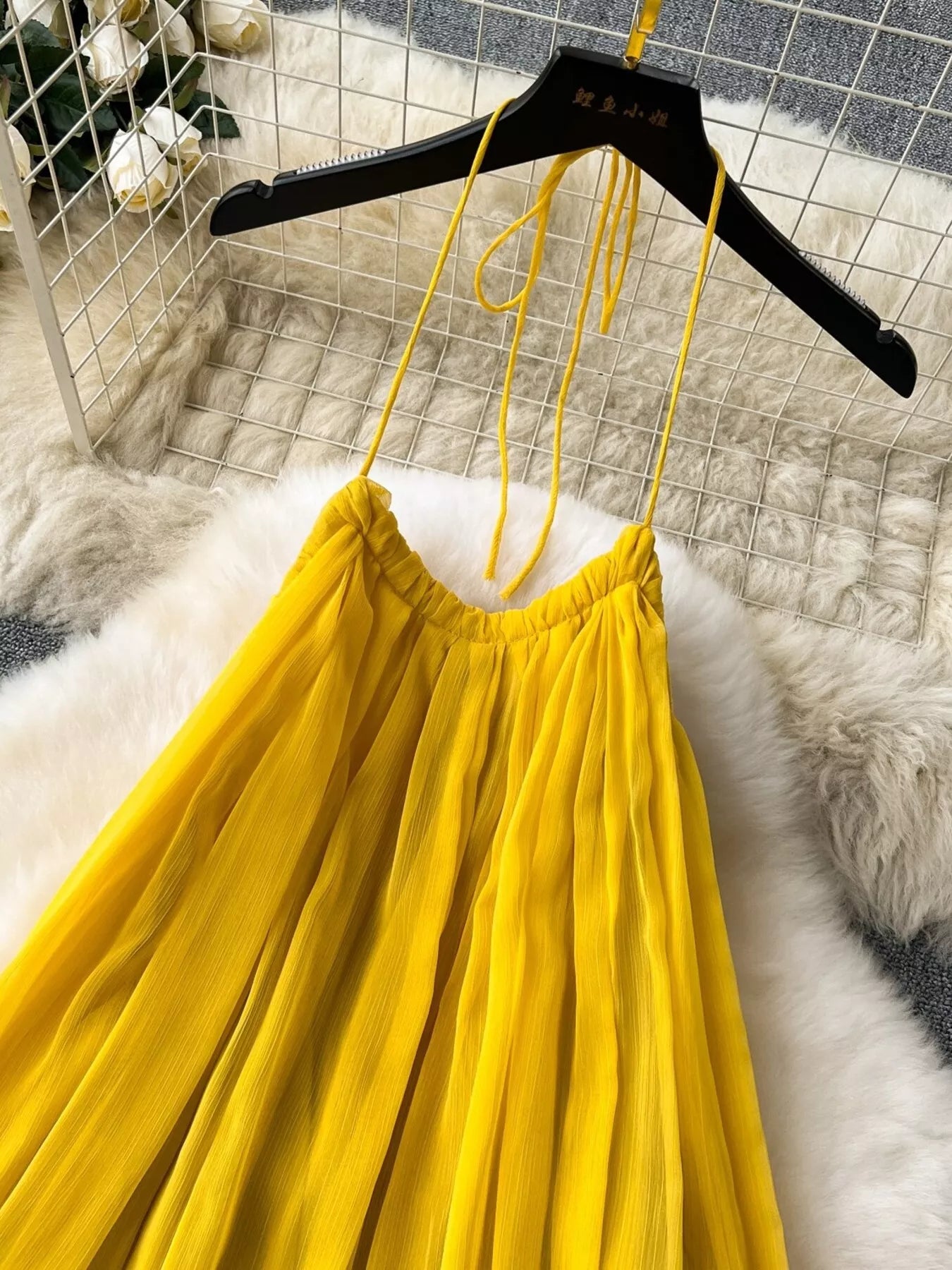 Backless Halter Neck Dress