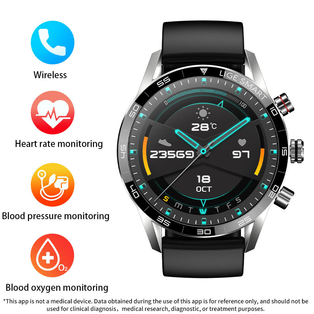 Multifunctional Bluetooth Smartwatch For Men With Blood Pressure And Heart Rate Monitoring