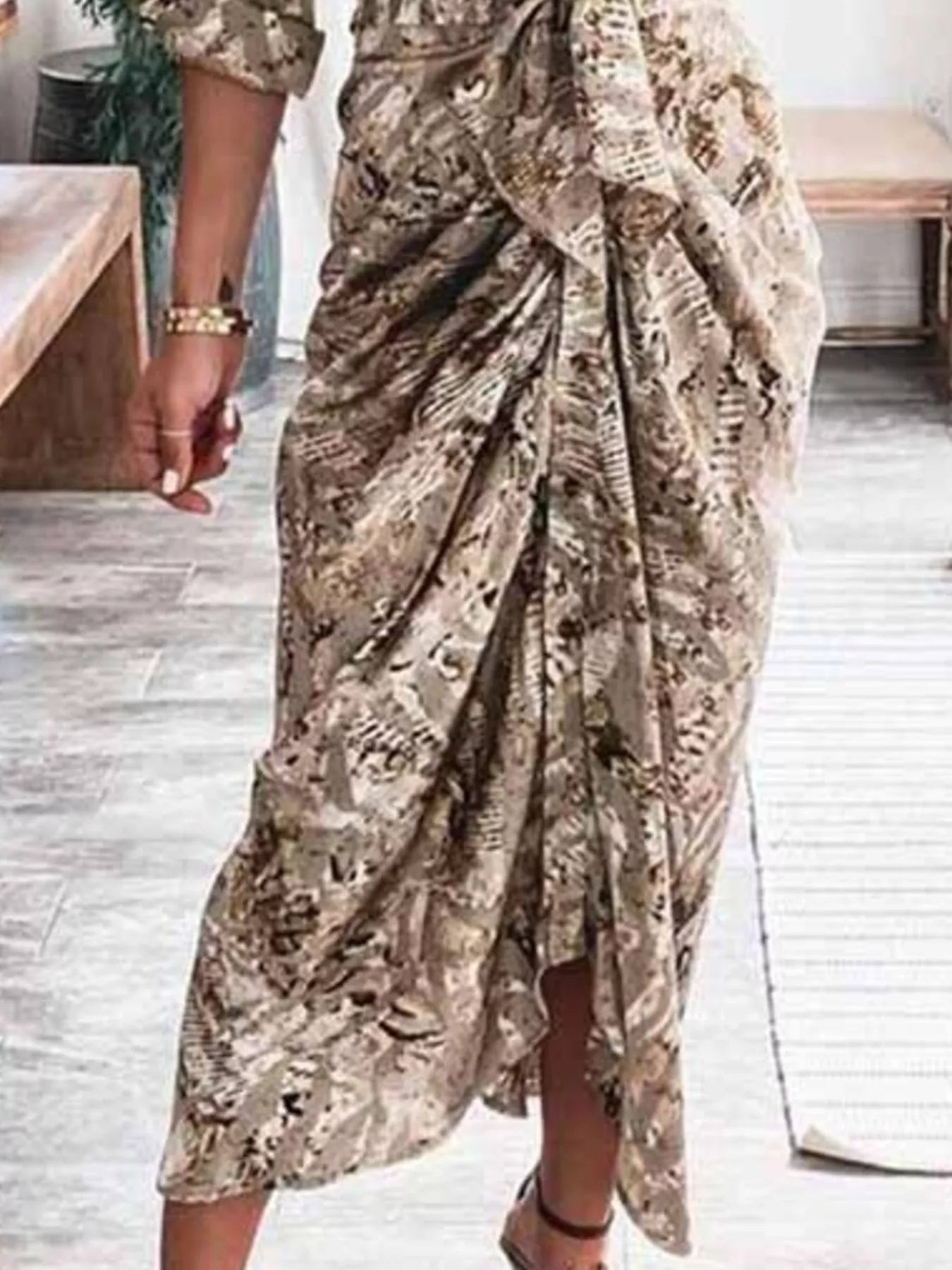 Tie-Waist Button-Down Midi Dress