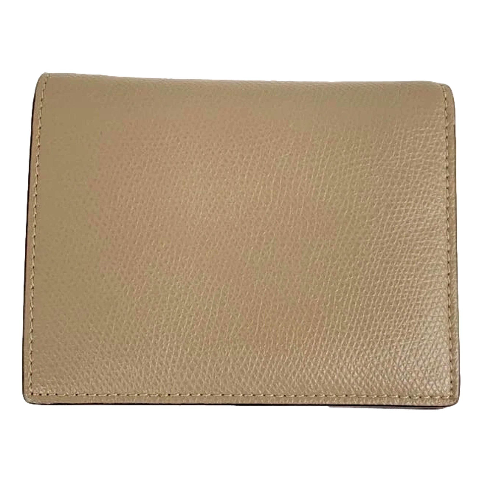Fendi Tortora Gray Leather Compact Bifold Wallet