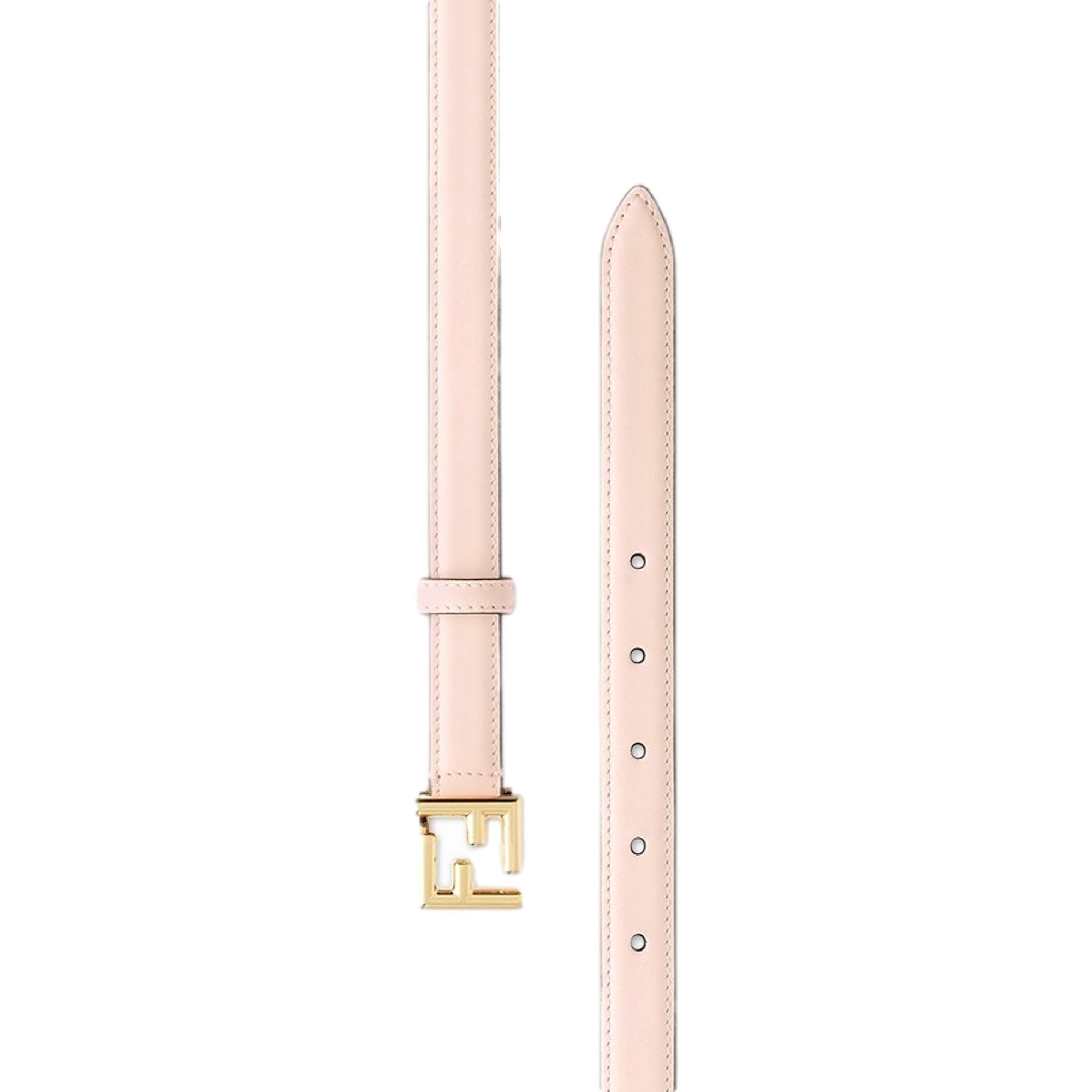 Fendi FF Confeto Pink Calfskin Leather Belt Size 85