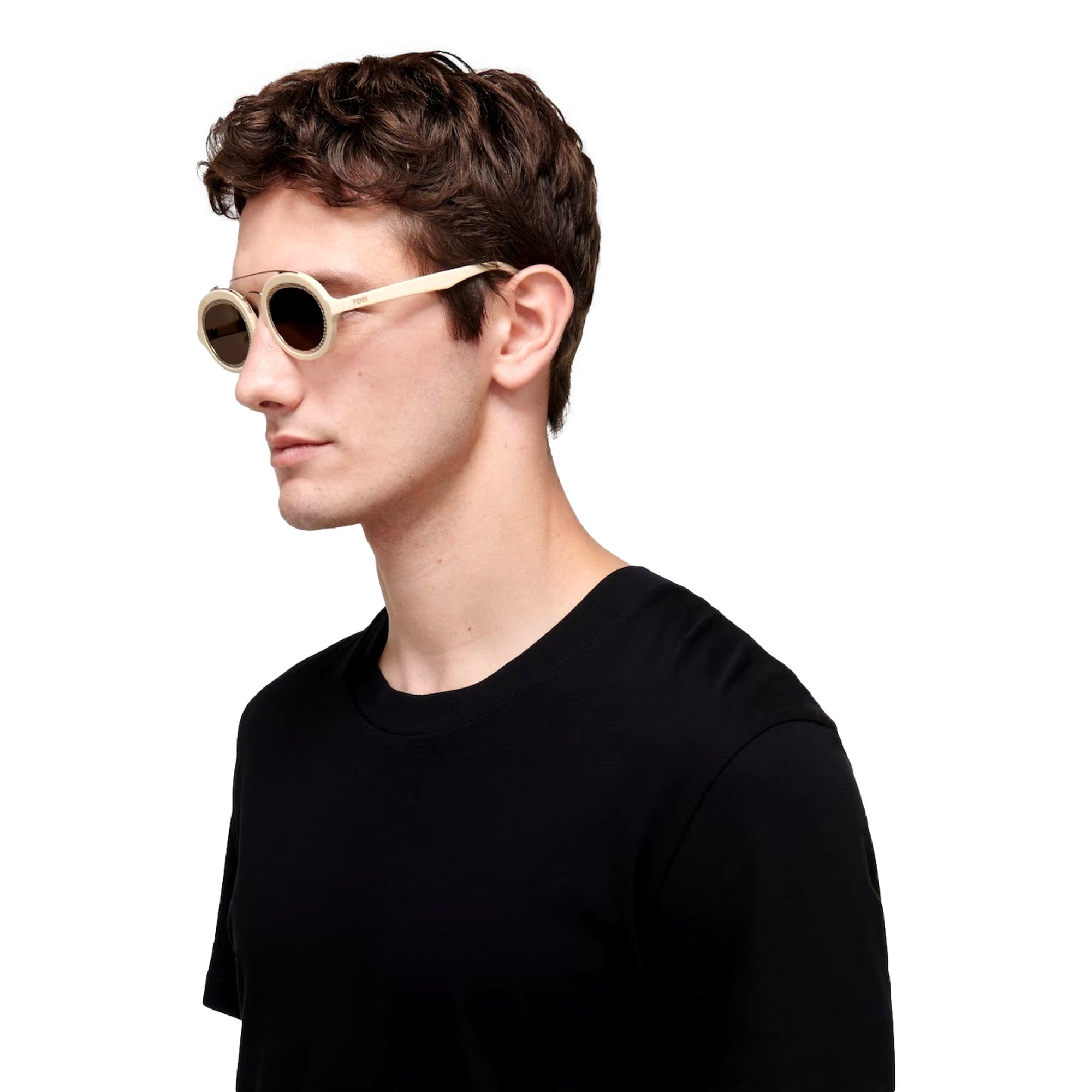 Fendi FF Mens Cream Sunglasses