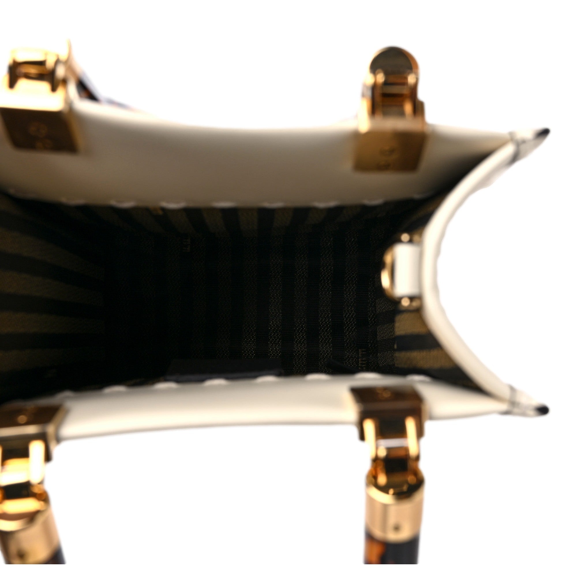 Fendi Mini Sunshine Shopper Tote Crossbody Nude Calfskin Snake Print