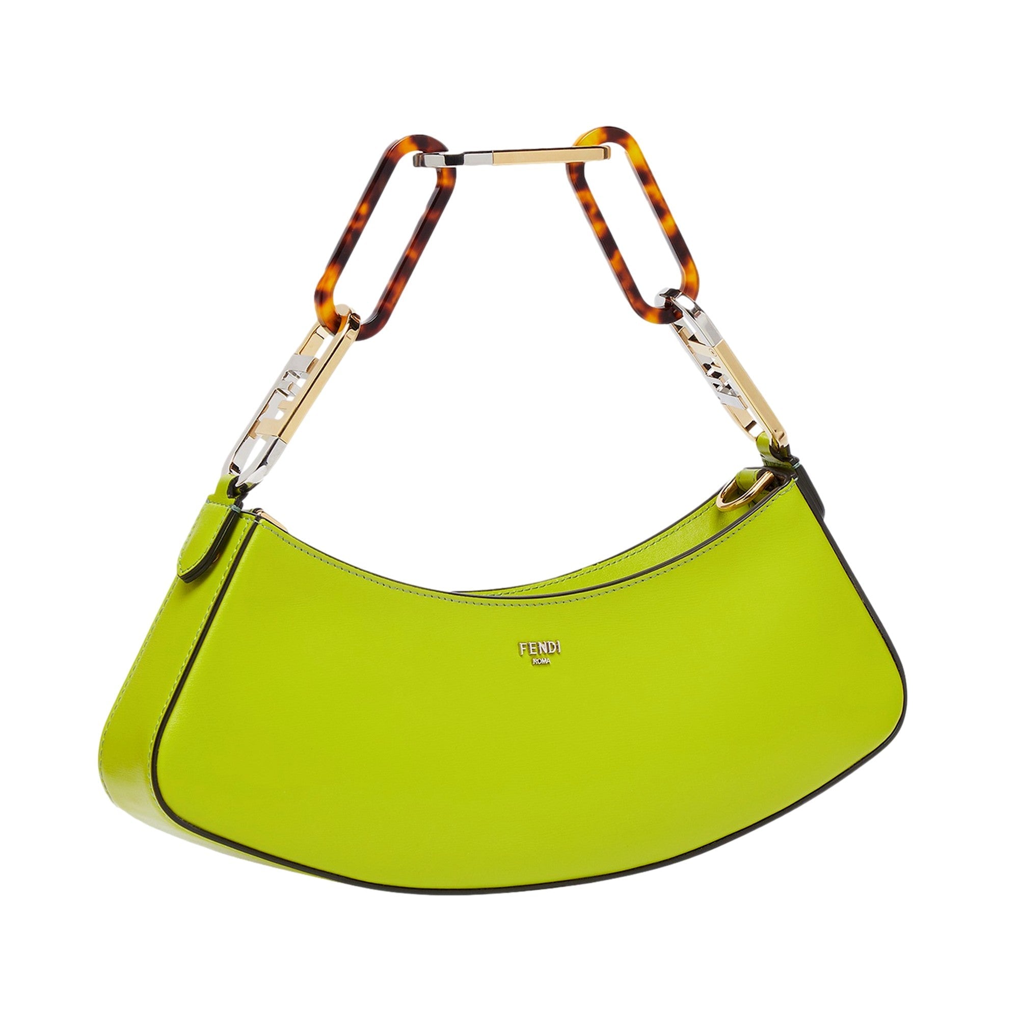 Fendi O’Lock Swing Shoulder Bag Wasabi Green Calfskin Leather