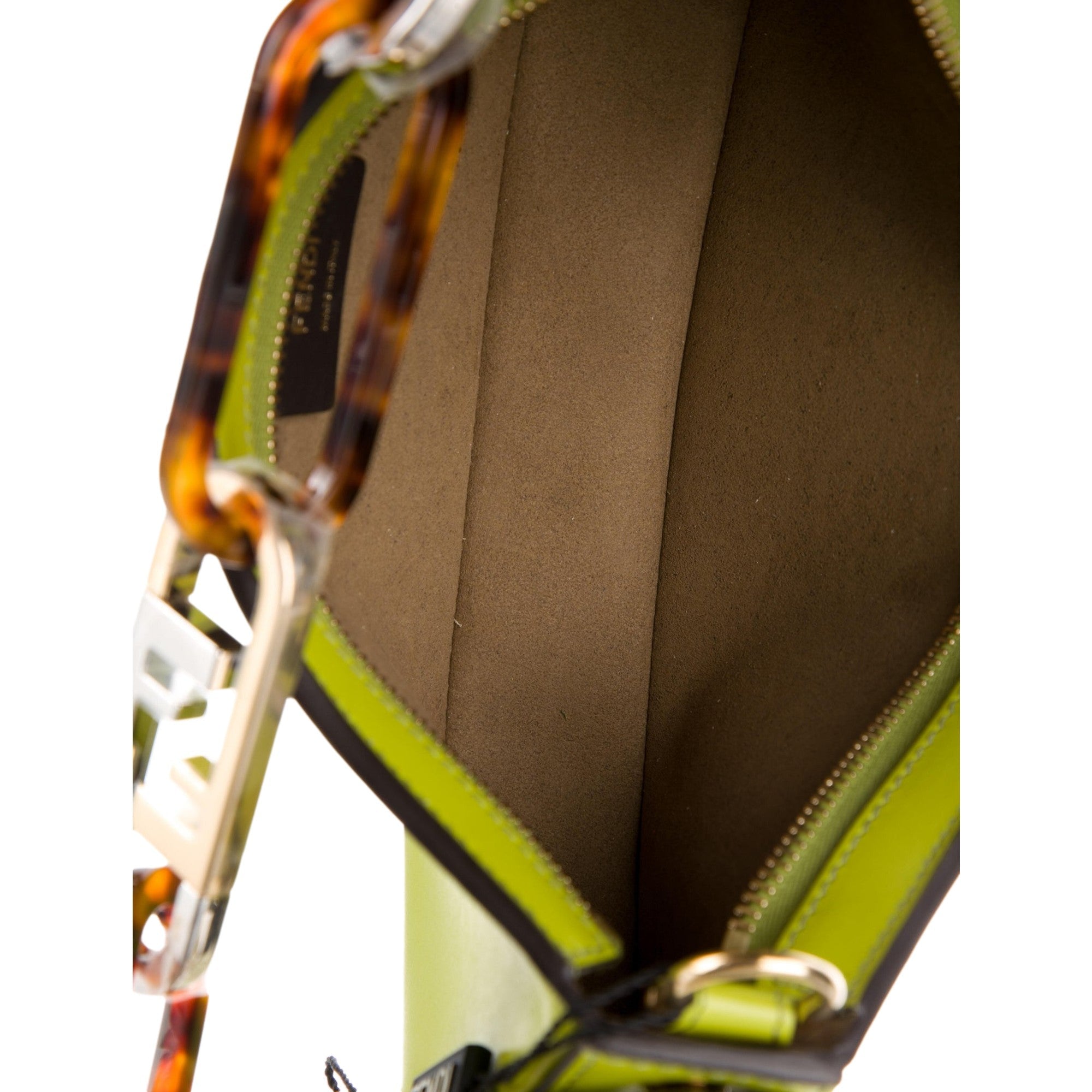 Fendi O’Lock Swing Shoulder Bag Wasabi Green Calfskin Leather