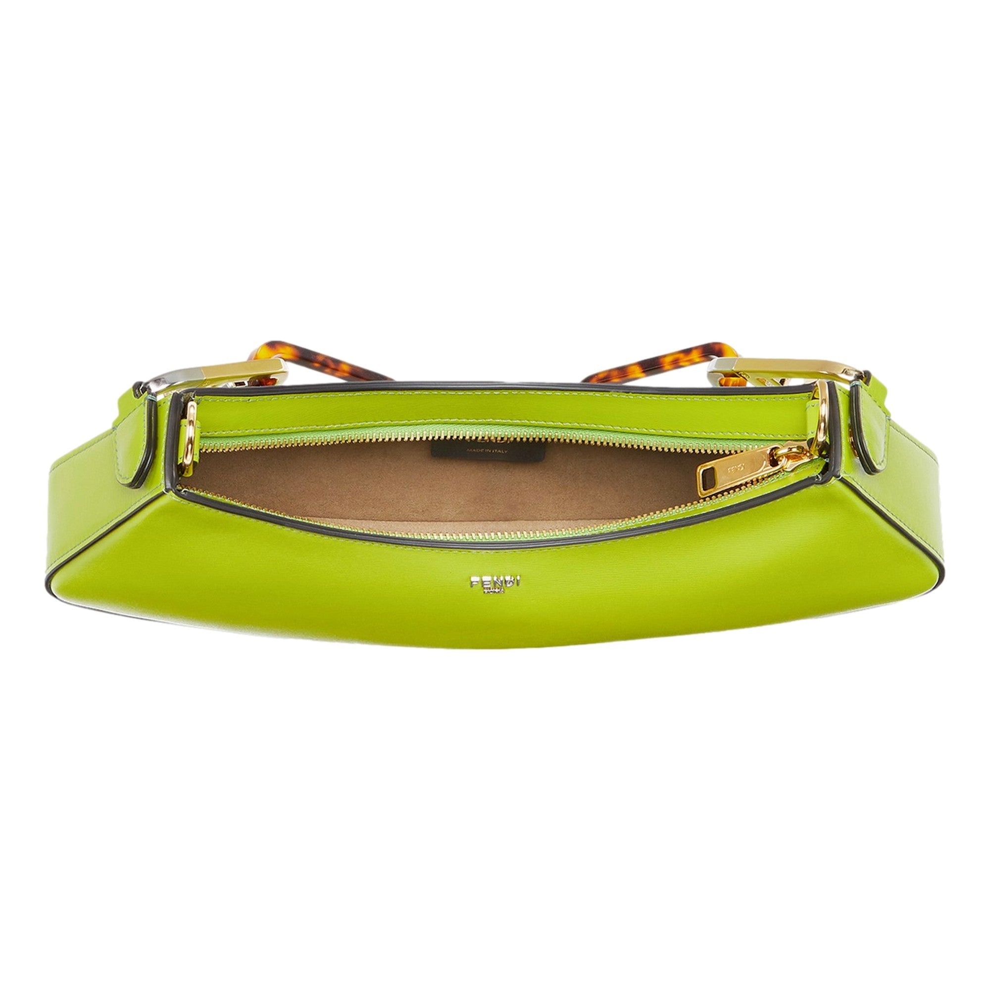 Fendi O’Lock Swing Shoulder Bag Wasabi Green Calfskin Leather