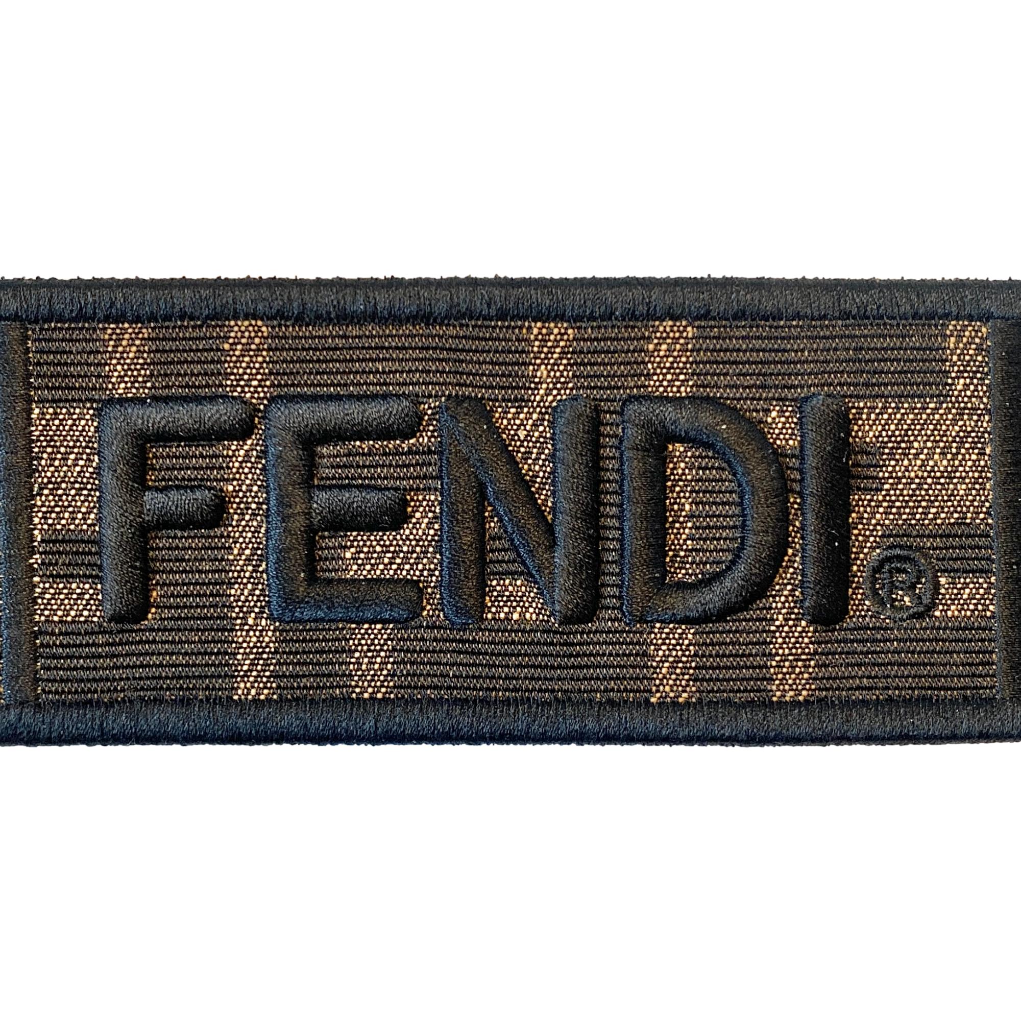 Fendi Zucca Canvas Roma Amor Mini Strap Brown Leather Trim