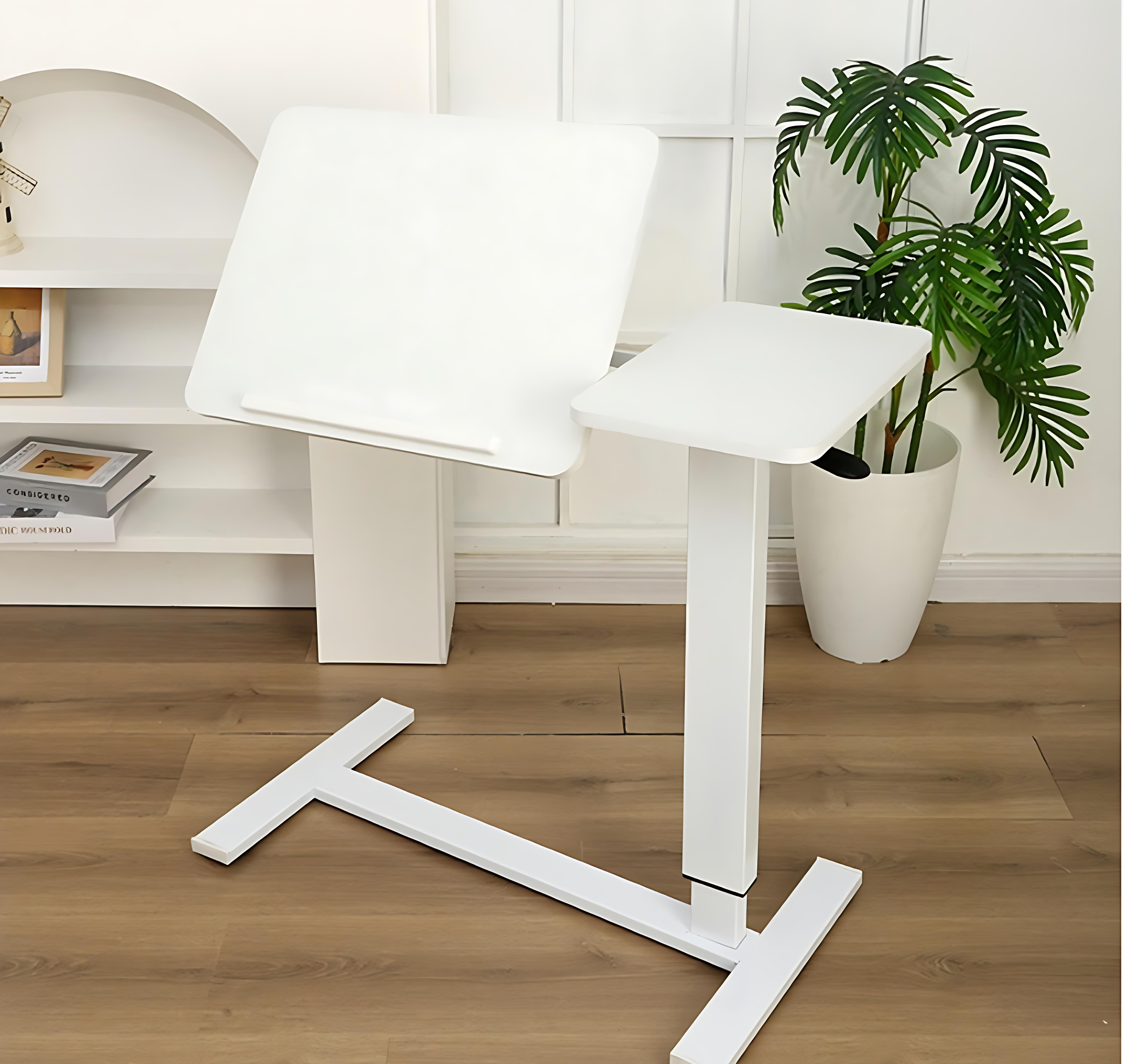 Mobile Overbed Bedside Desk with Height Adjustment