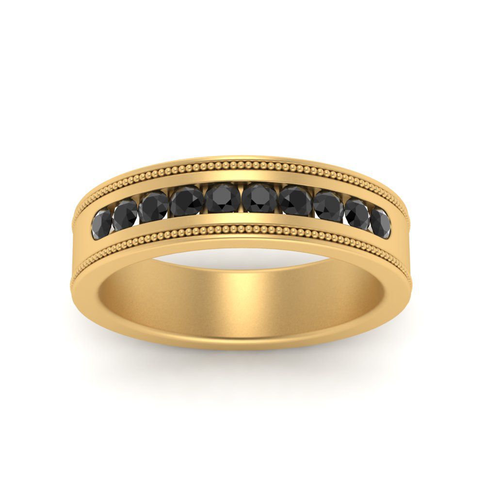 Flat Milgrain Mens Promise Band