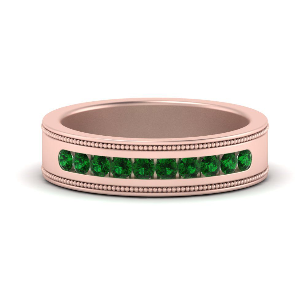 Flat Milgrain Mens Promise Band