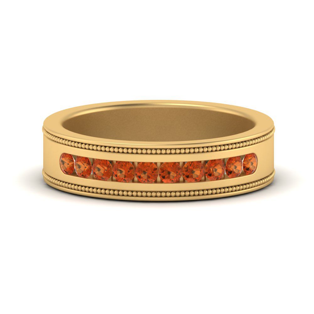 Flat Milgrain Mens Promise Band