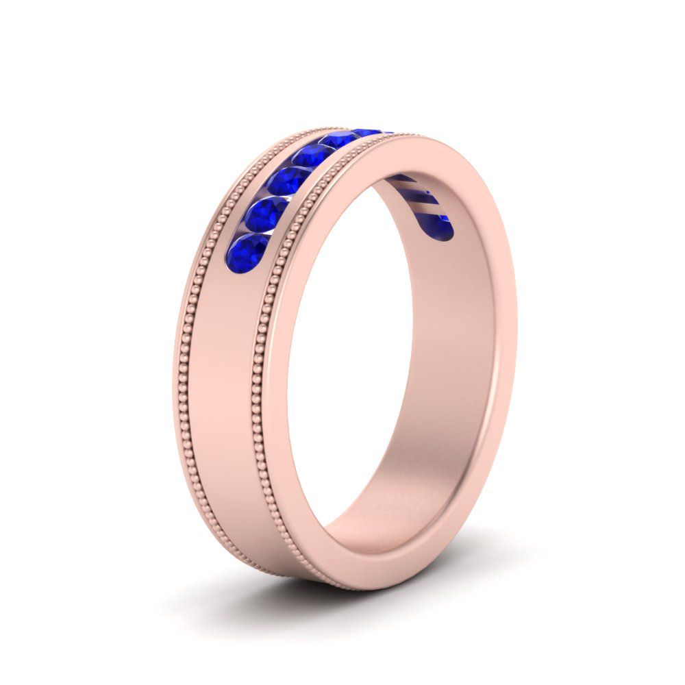 Flat Milgrain Mens Promise Band