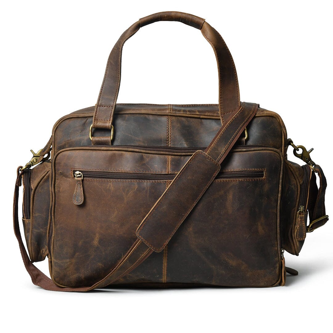 Floyd Handmade Buffalo Leather Office Briefcase - Overture Gifts