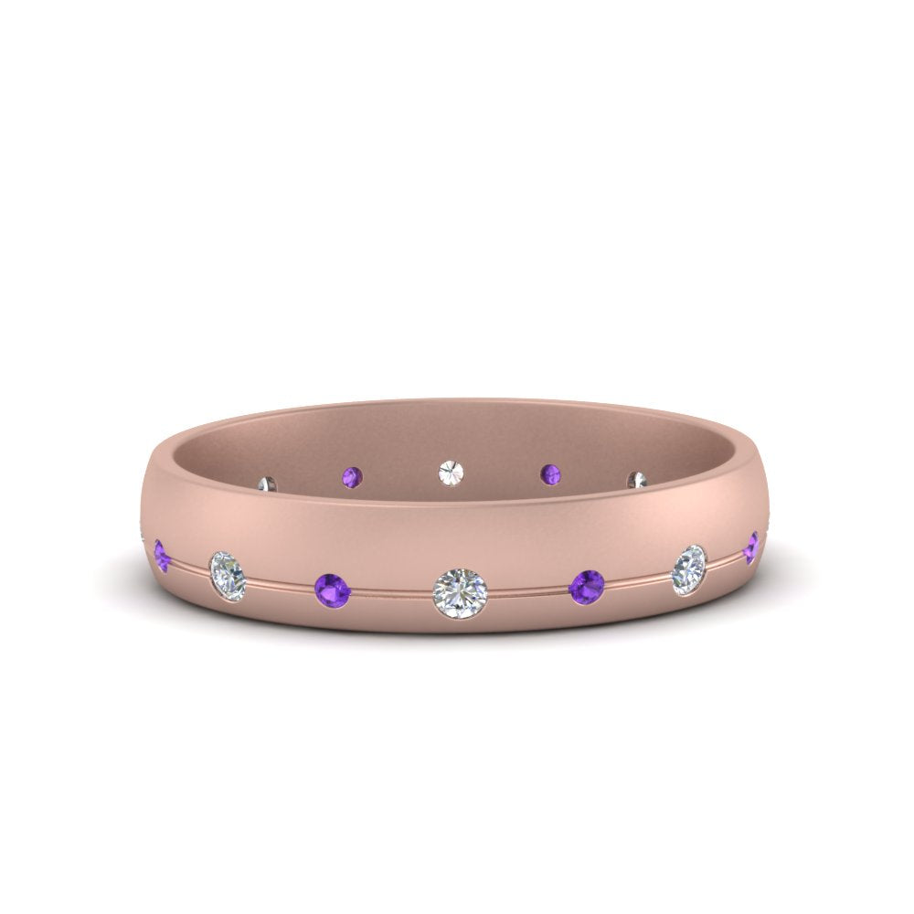 Flush Set Diamond Wedding Band