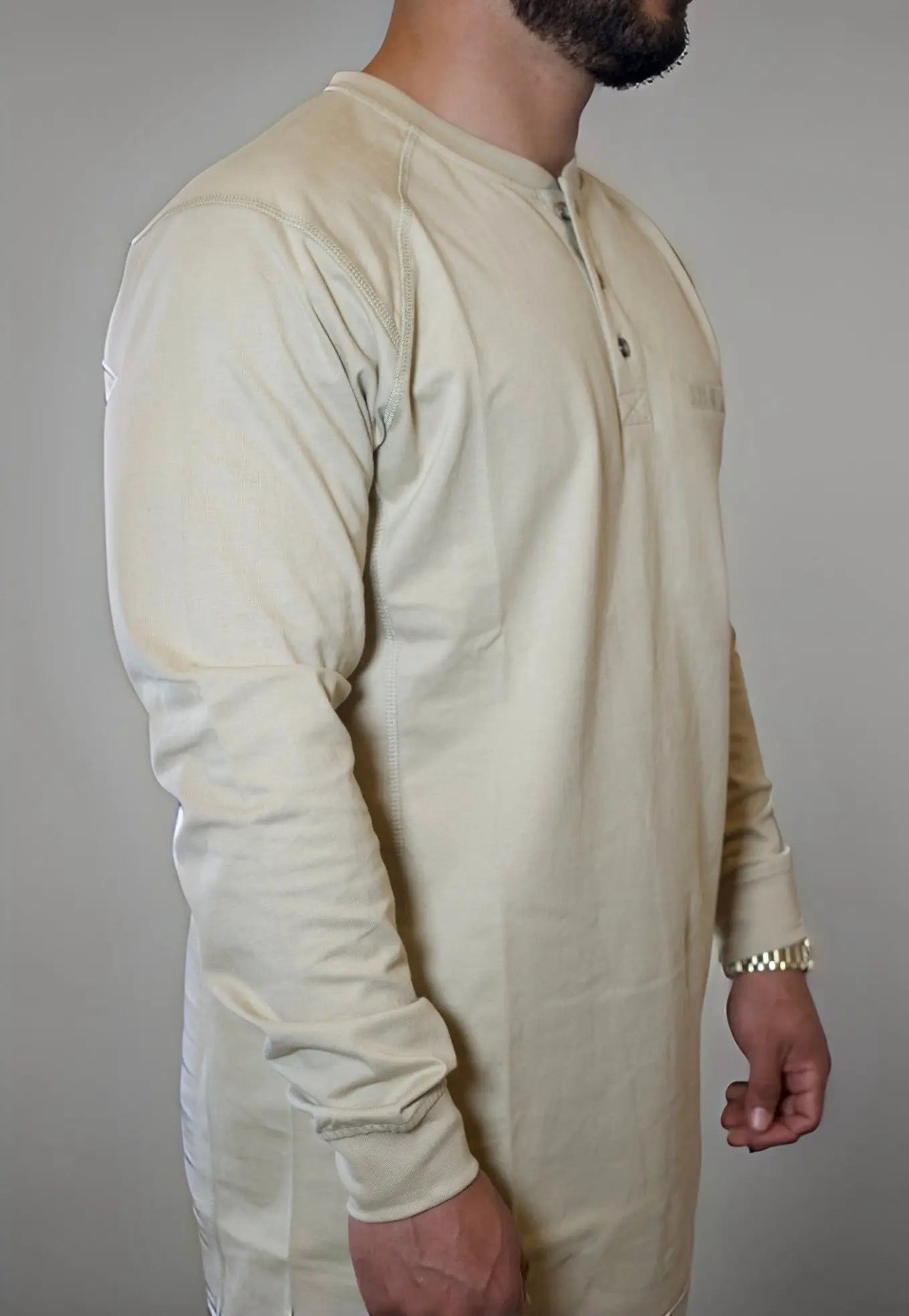 FR 3-Button Henley Shirt - Tan - Overture Gifts