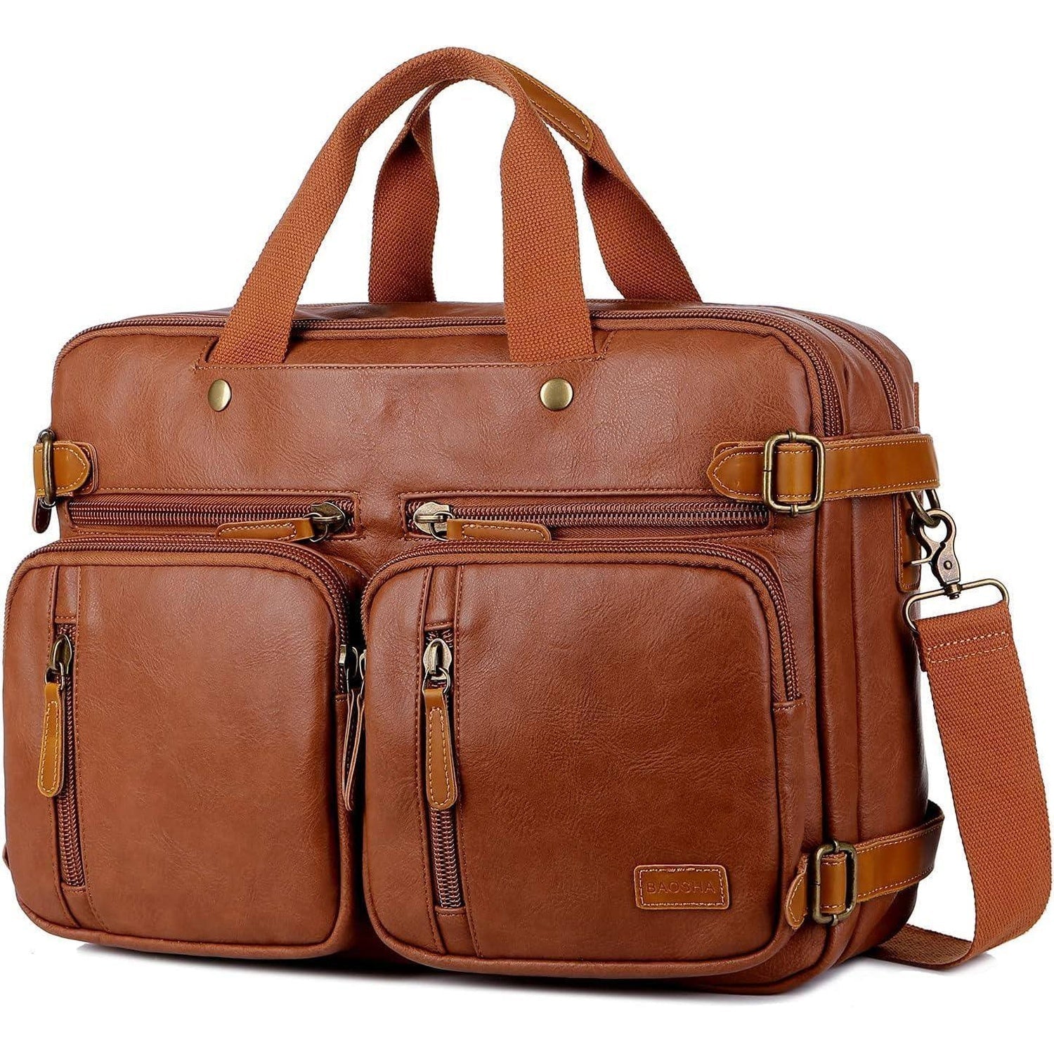 Men's Leather Messenger Bag – Convertible Work Carry