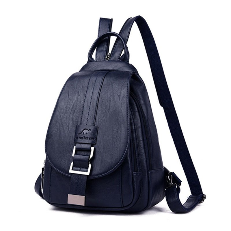 Genuine Leather Backpack for Women Water Resistant Anti Theft Travel Bag - Overture Gifts