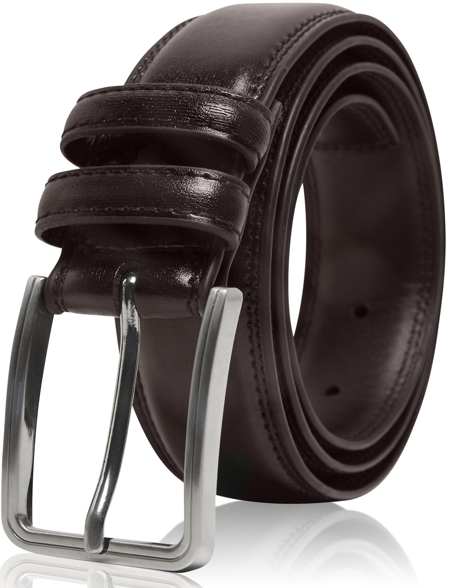 Genuine Leather Belt for Men – Zinc Alloy Buckle, 1.25" Strap - Overture Gifts