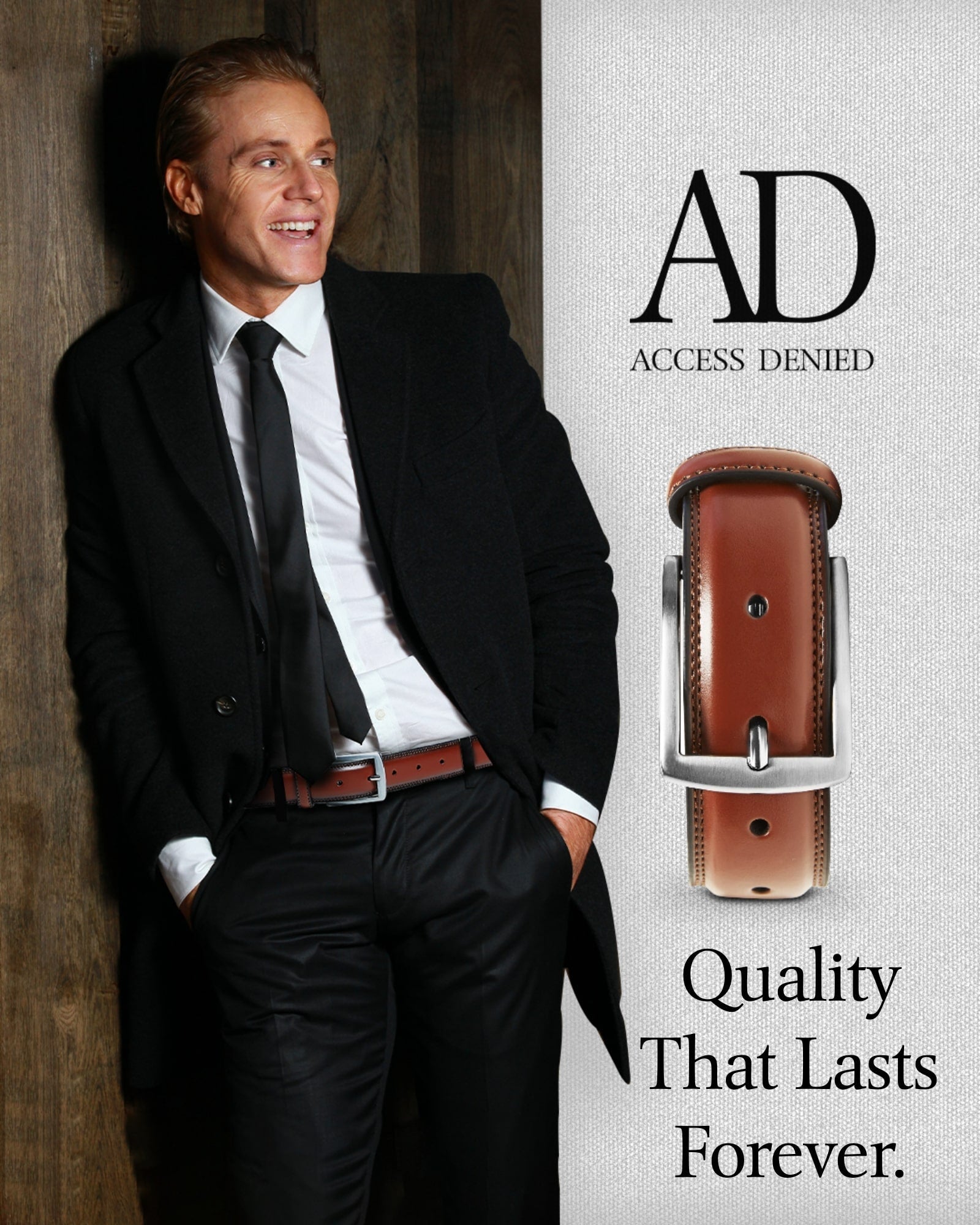Genuine Leather Belt for Men – Zinc Alloy Buckle, 1.25" Strap - Overture Gifts