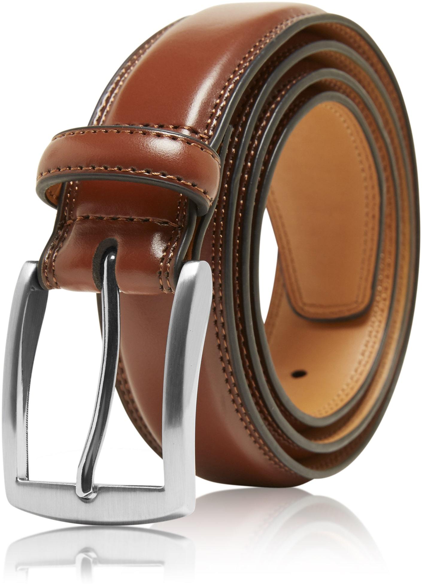 Genuine Leather Belt for Men – Zinc Alloy Buckle, 1.25" Strap - Overture Gifts