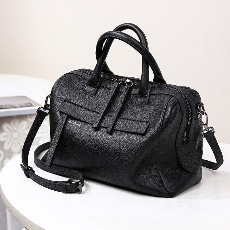 Genuine Leather big tote purse Boston shoulder bag 7533 - Overture Gifts