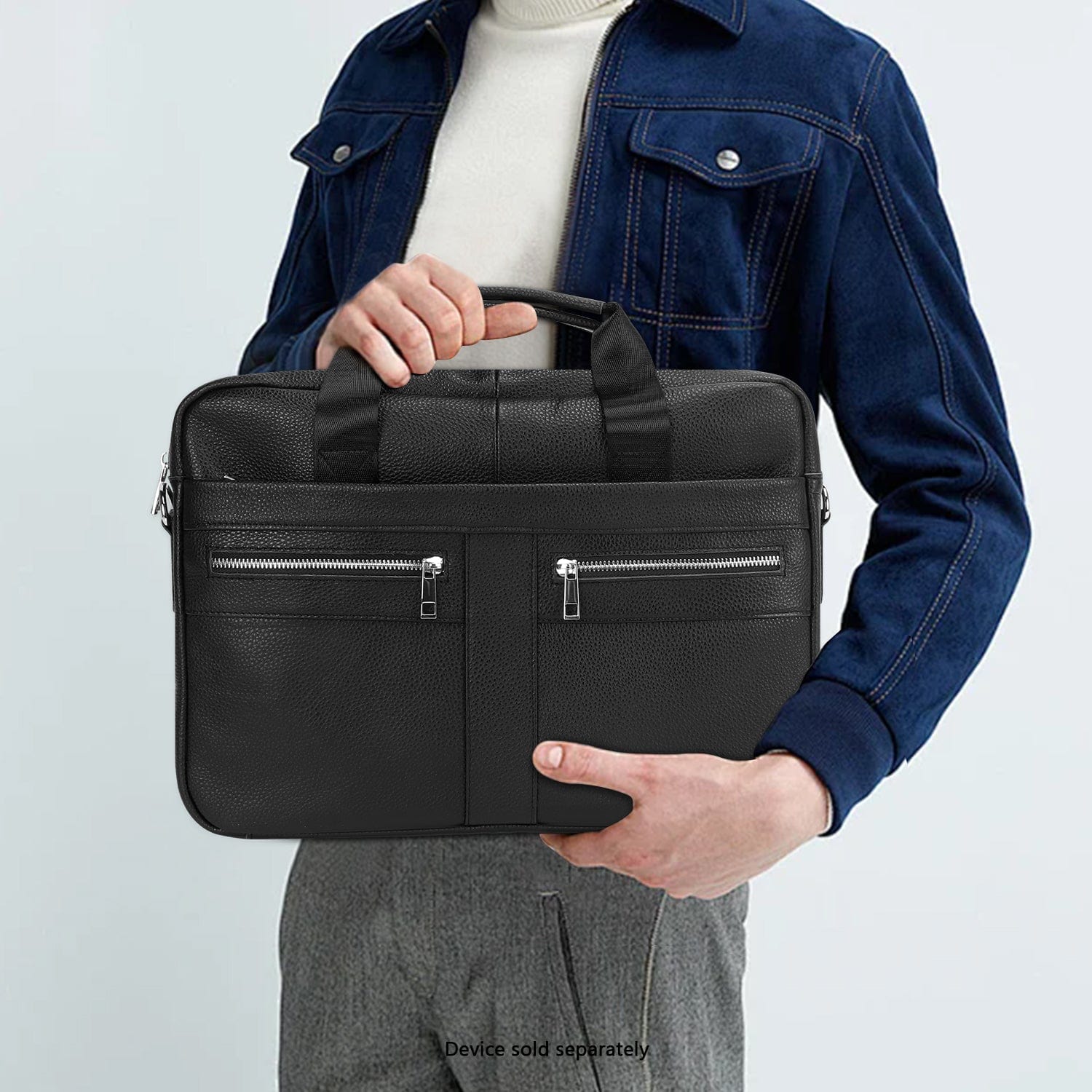 Genuine Leather Business Bag Briefcase - Laptops up to 16-inch - Overture Gifts