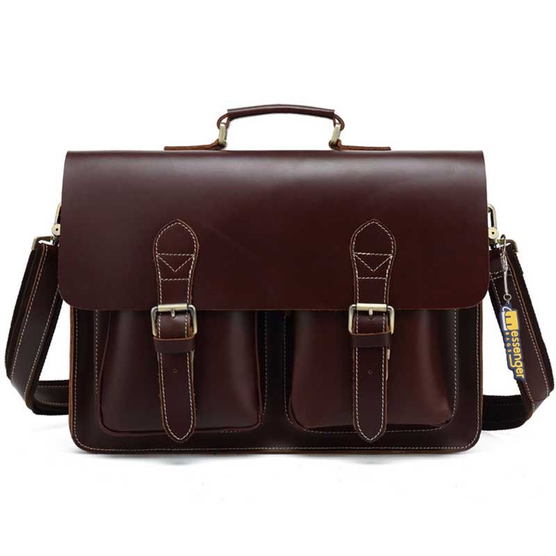 Genuine Leather Messenger Bag - Overture Gifts