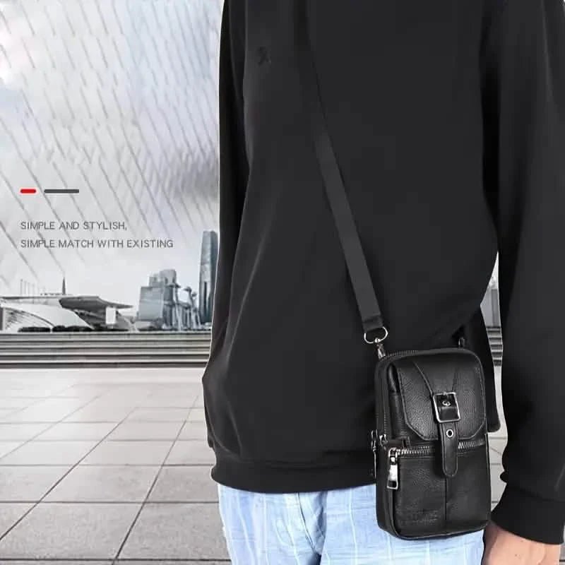 Genuine Leather Multifunctional Cell Phone Bag - Overture Gifts