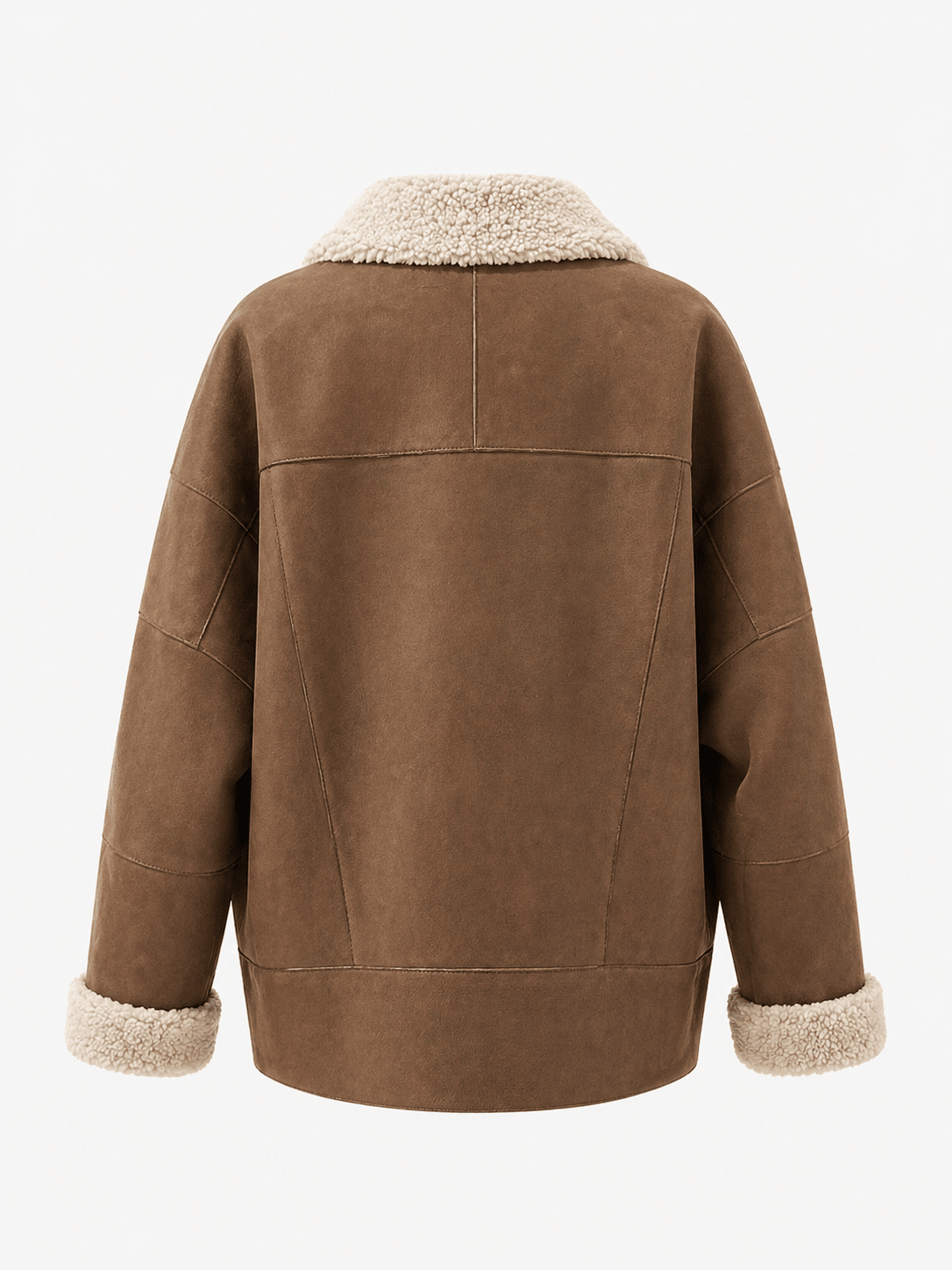 Genuine Shearling Lamb Leather Jacket in Cognac - Overture Gifts