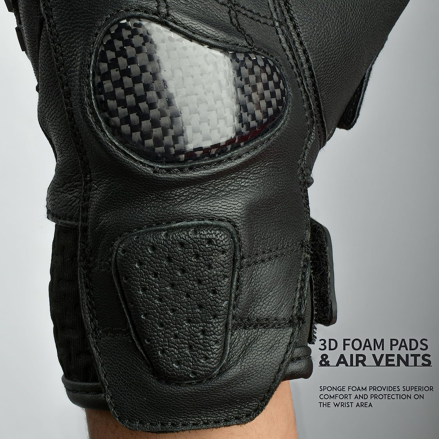 Gladiator Motorcycle Gloves | Genuine Leather | Reinforced Knuckle Protection - Overture Gifts