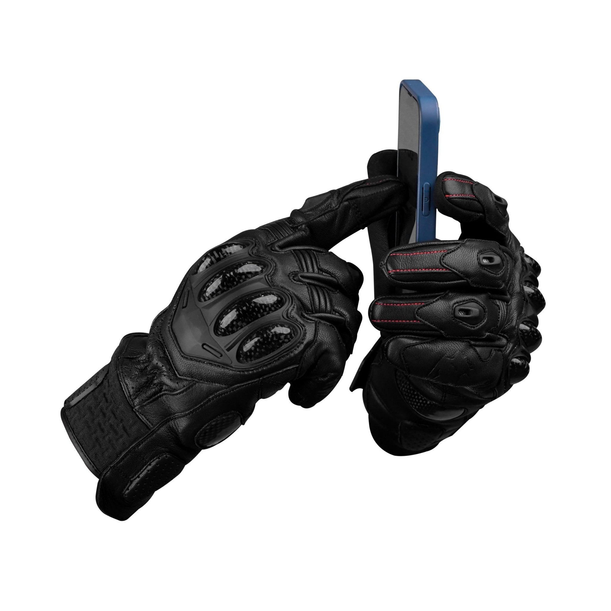 Gladiator Motorcycle Gloves | Genuine Leather | Reinforced Knuckle Protection - Overture Gifts