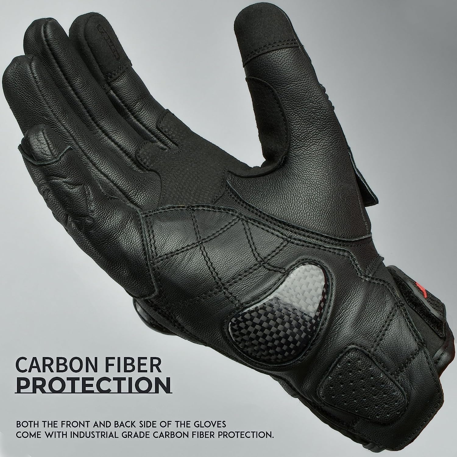 Gladiator Motorcycle Gloves | Genuine Leather | Reinforced Knuckle Protection - Overture Gifts