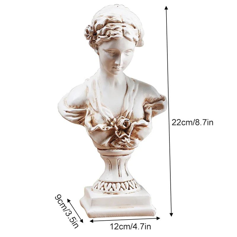 Goddess Bust Statue Classical De Milo Tabletop Decor Gift Greek Roman Mythology Art Replica Resin Venus Sculpture Home Office - Overture Gifts
