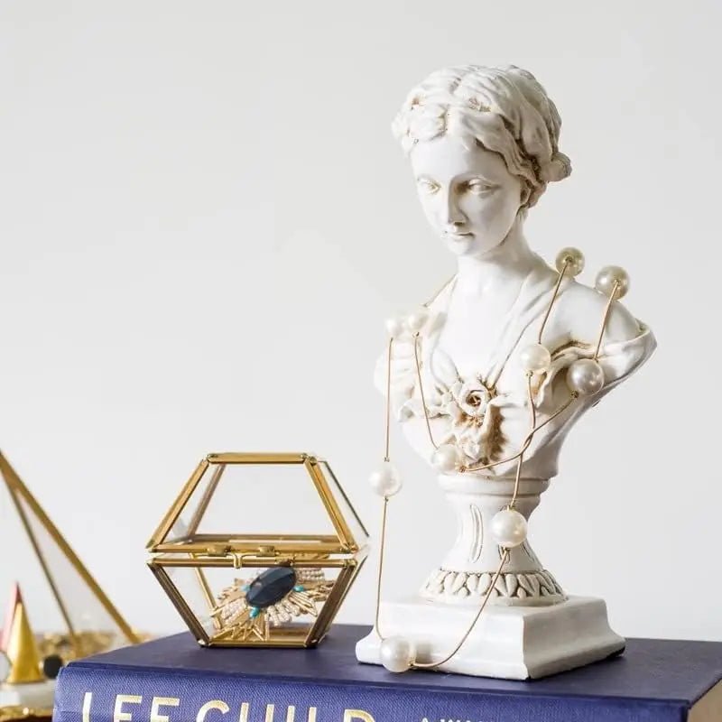 Goddess Bust Statue Classical De Milo Tabletop Decor Gift Greek Roman Mythology Art Replica Resin Venus Sculpture Home Office - Overture Gifts