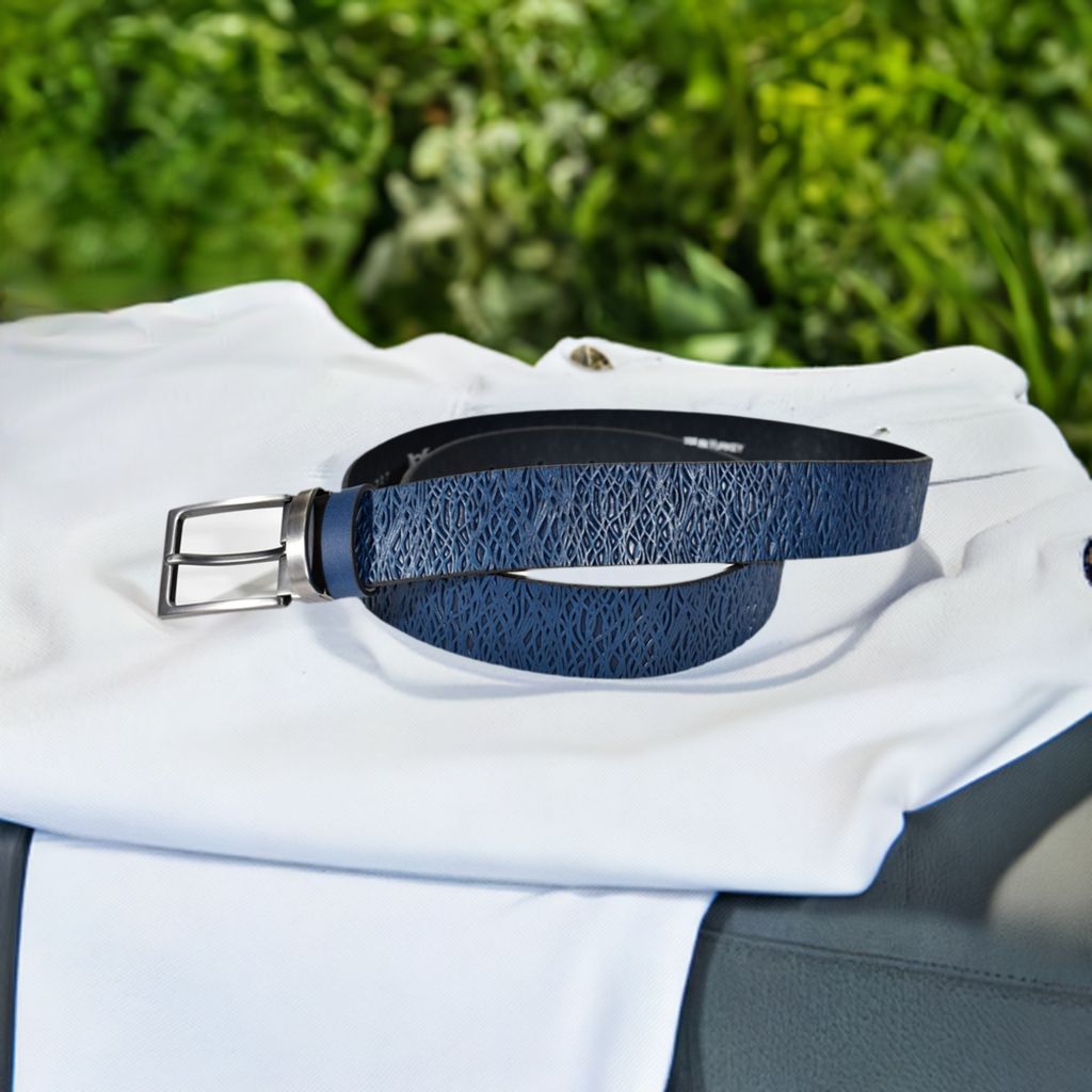 B24 Chocolate Basket Weave Belt