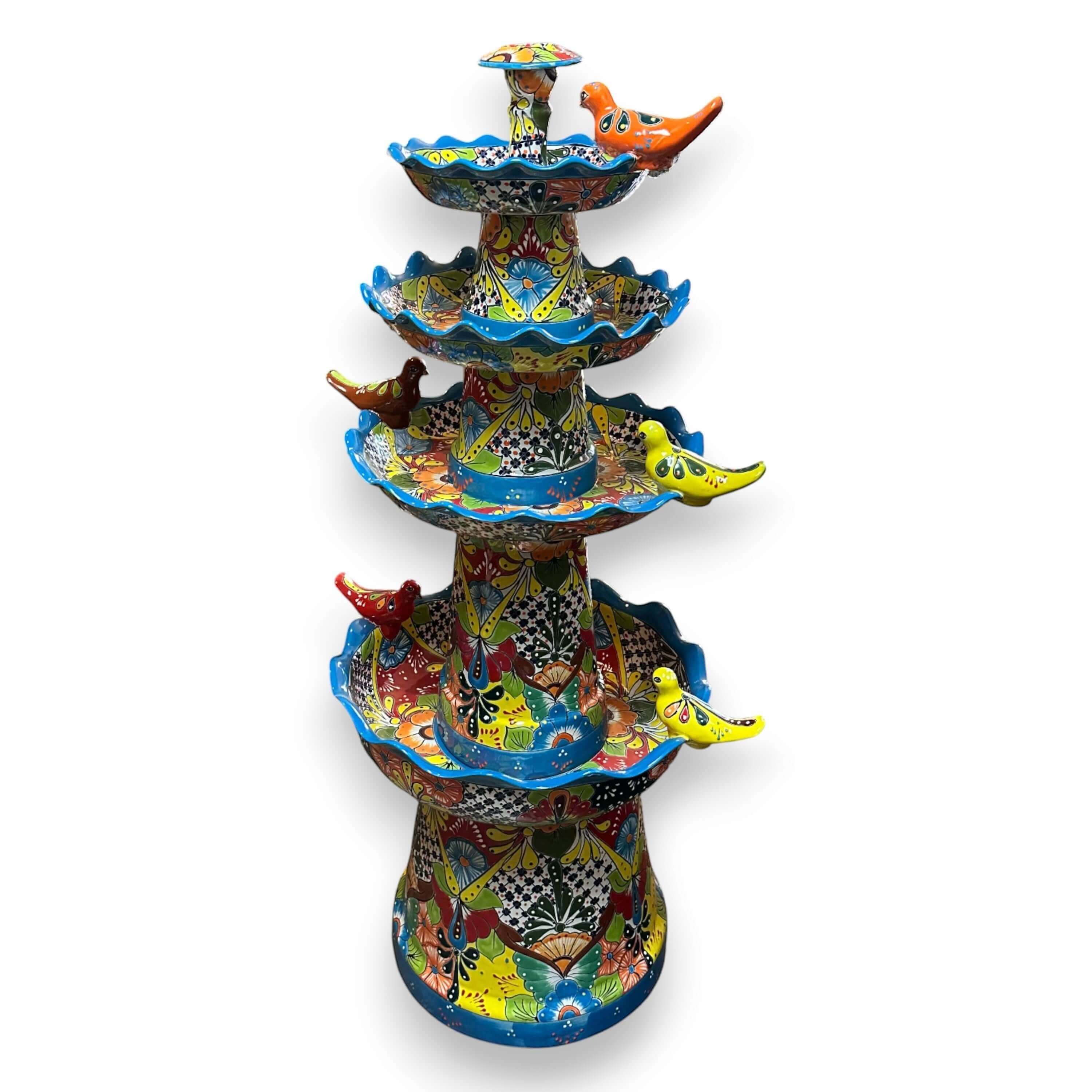 Grand Talavera Garden Fountain | Handmade Mexican Art