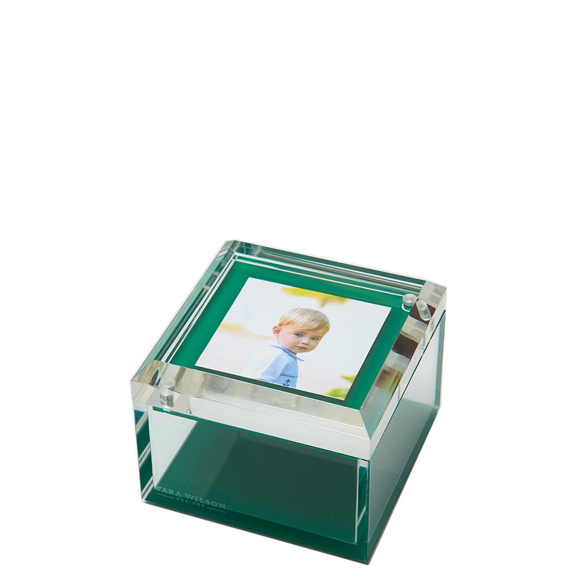 Green Acrylic 4" x 4" Photo Box
