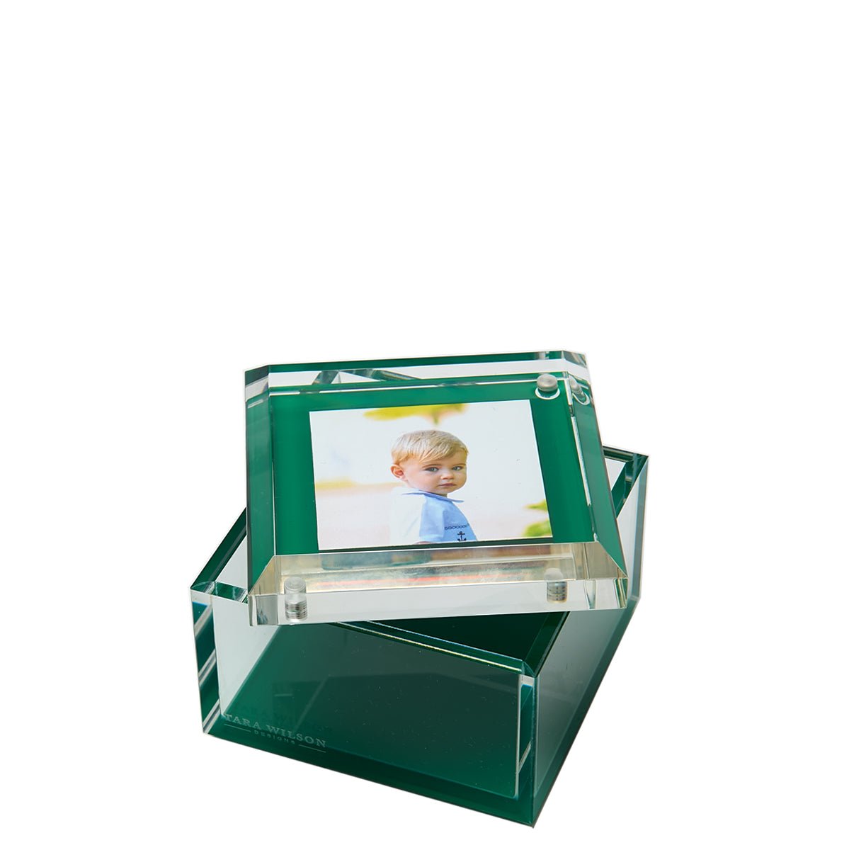 Green Acrylic 4" x 4" Photo Box