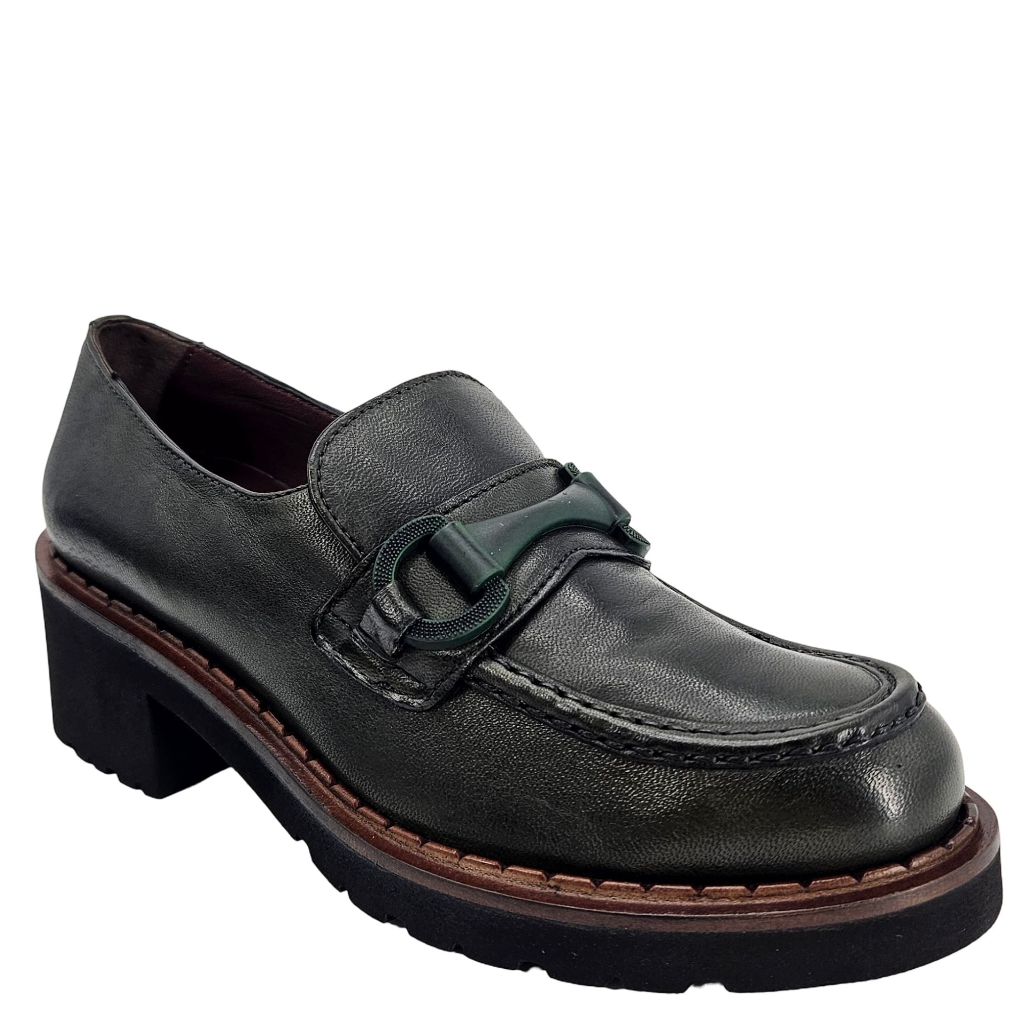 Green Lug Sole Chunky Loafer - Overture Gifts