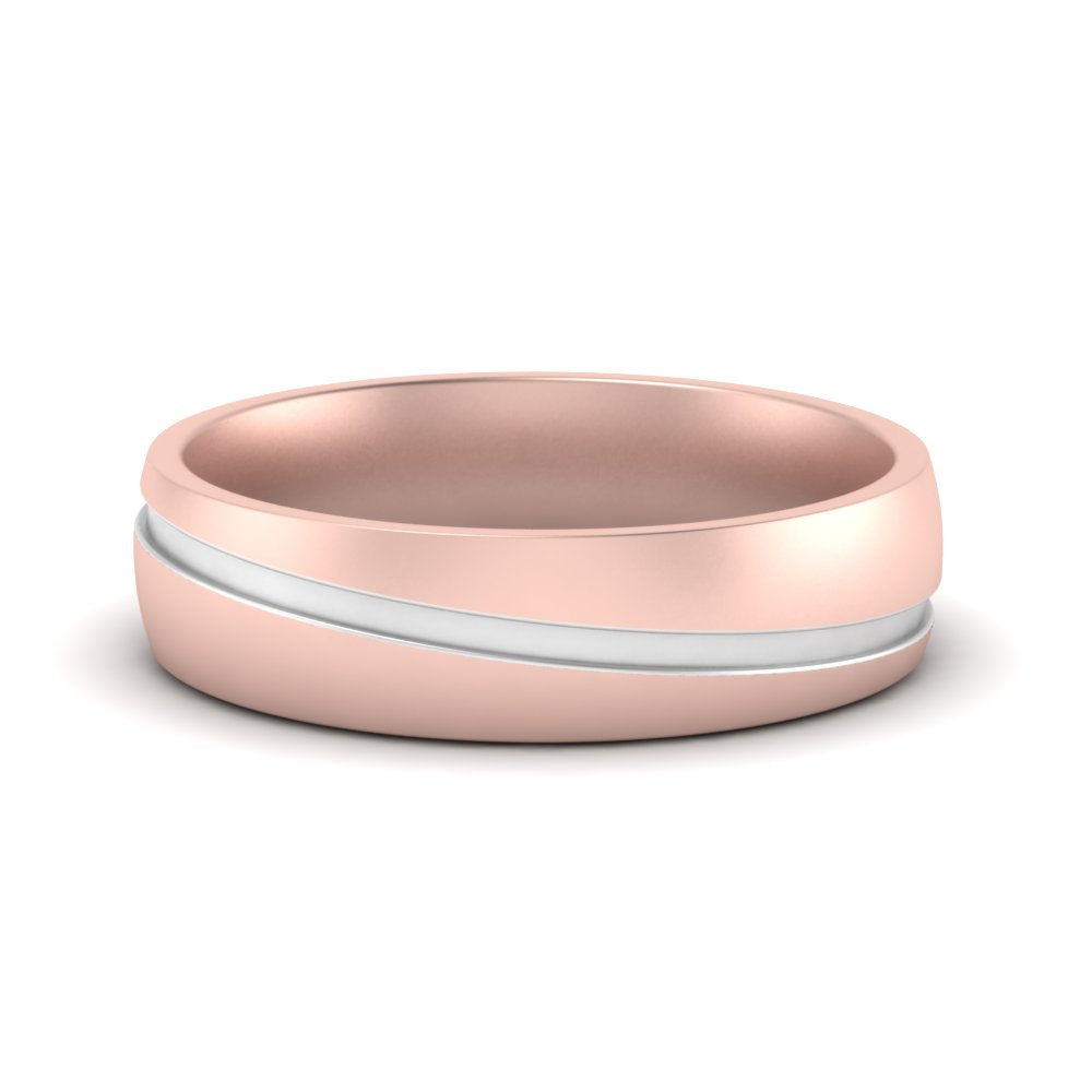 Grooved 2 Tone Mens Band