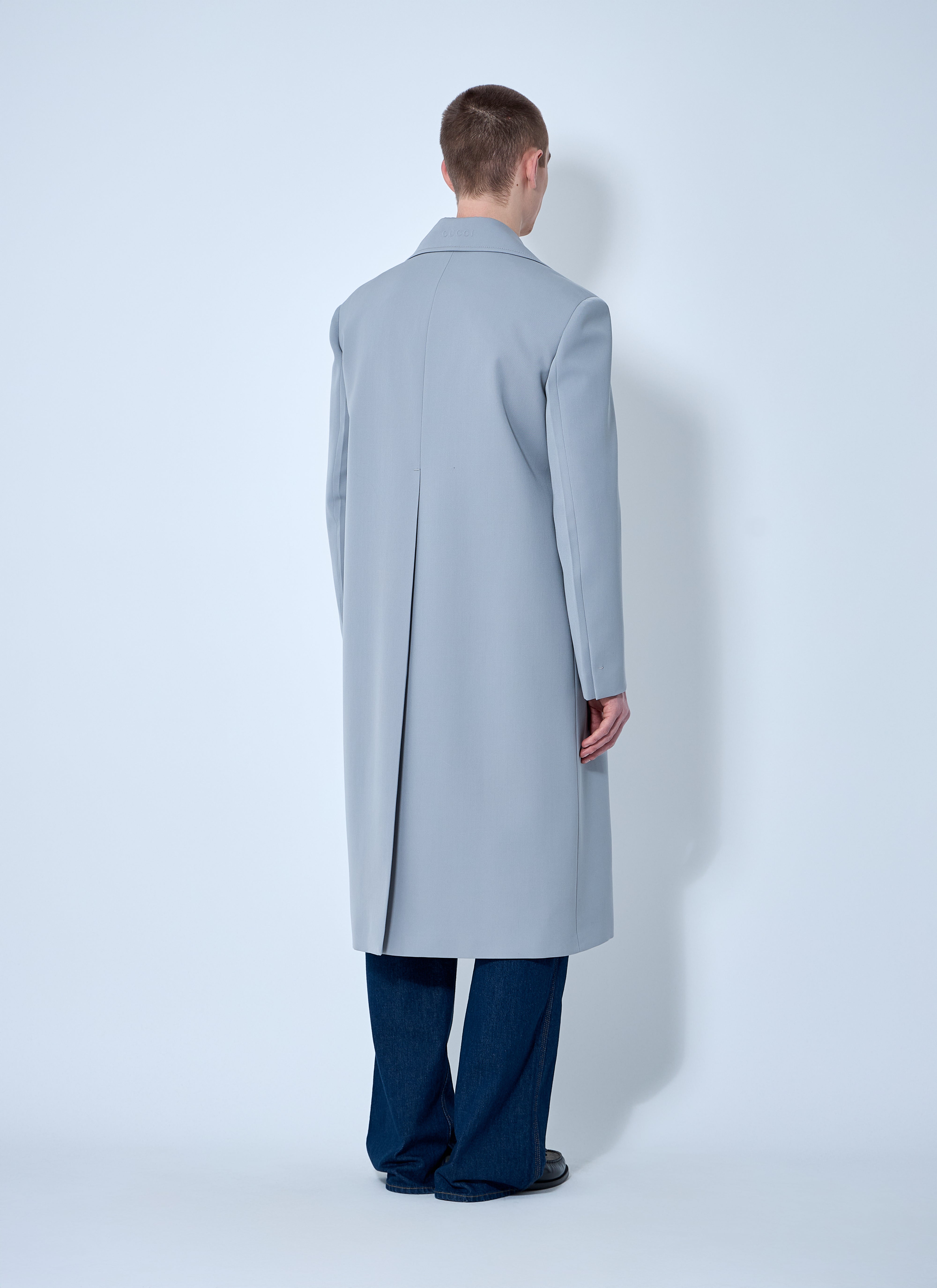Gucci Men Single-Breasted Wool Coat