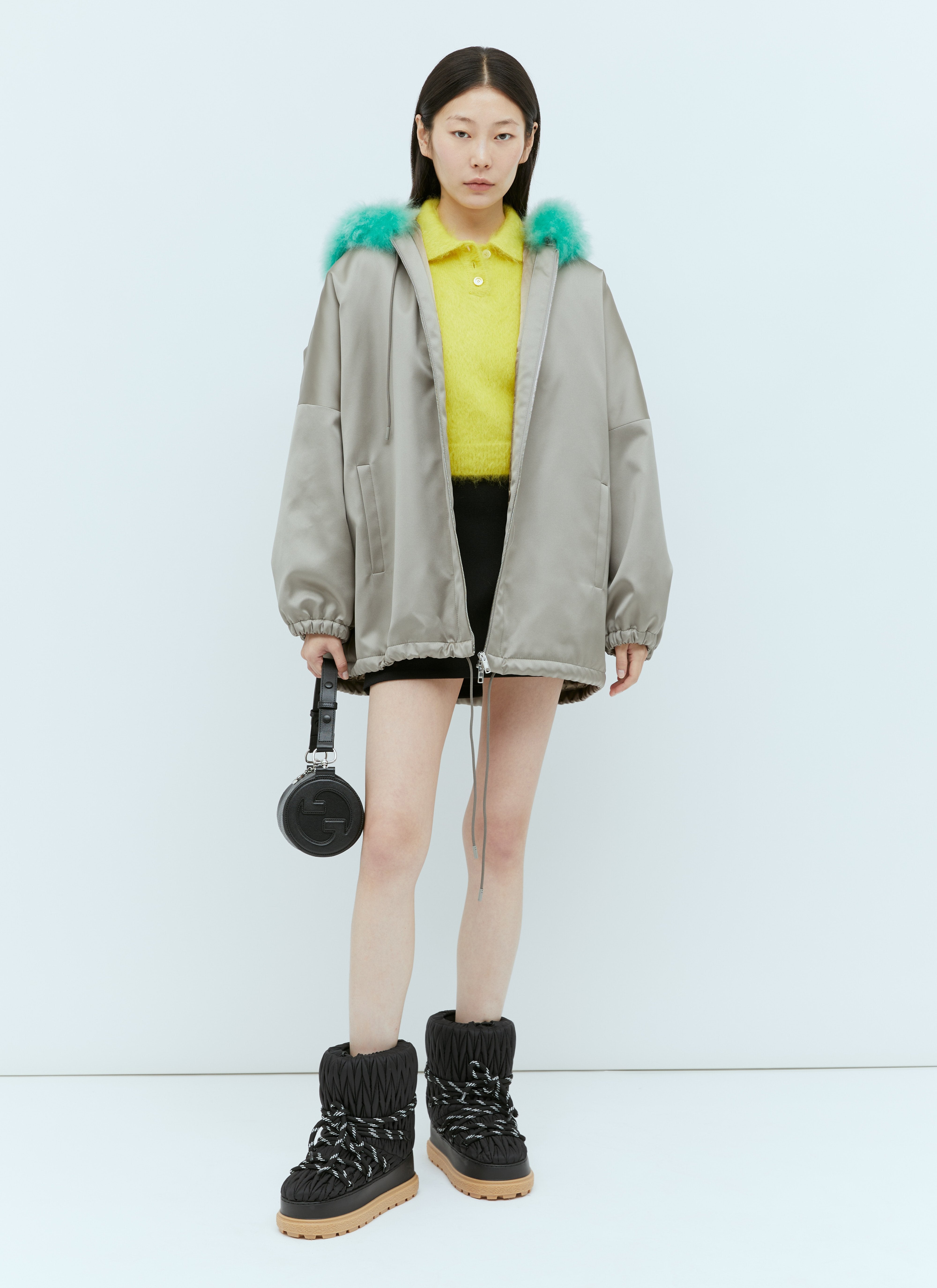 Gucci Women Satin Bomber Jacket